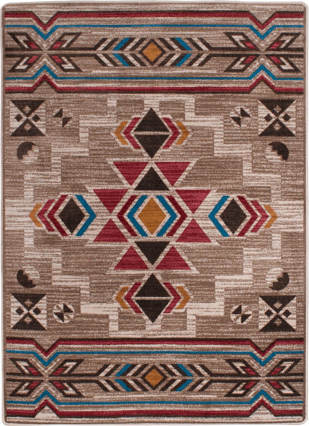 Image of American Dakota Buckhorn Area Rug - Natural - 4' x 5'