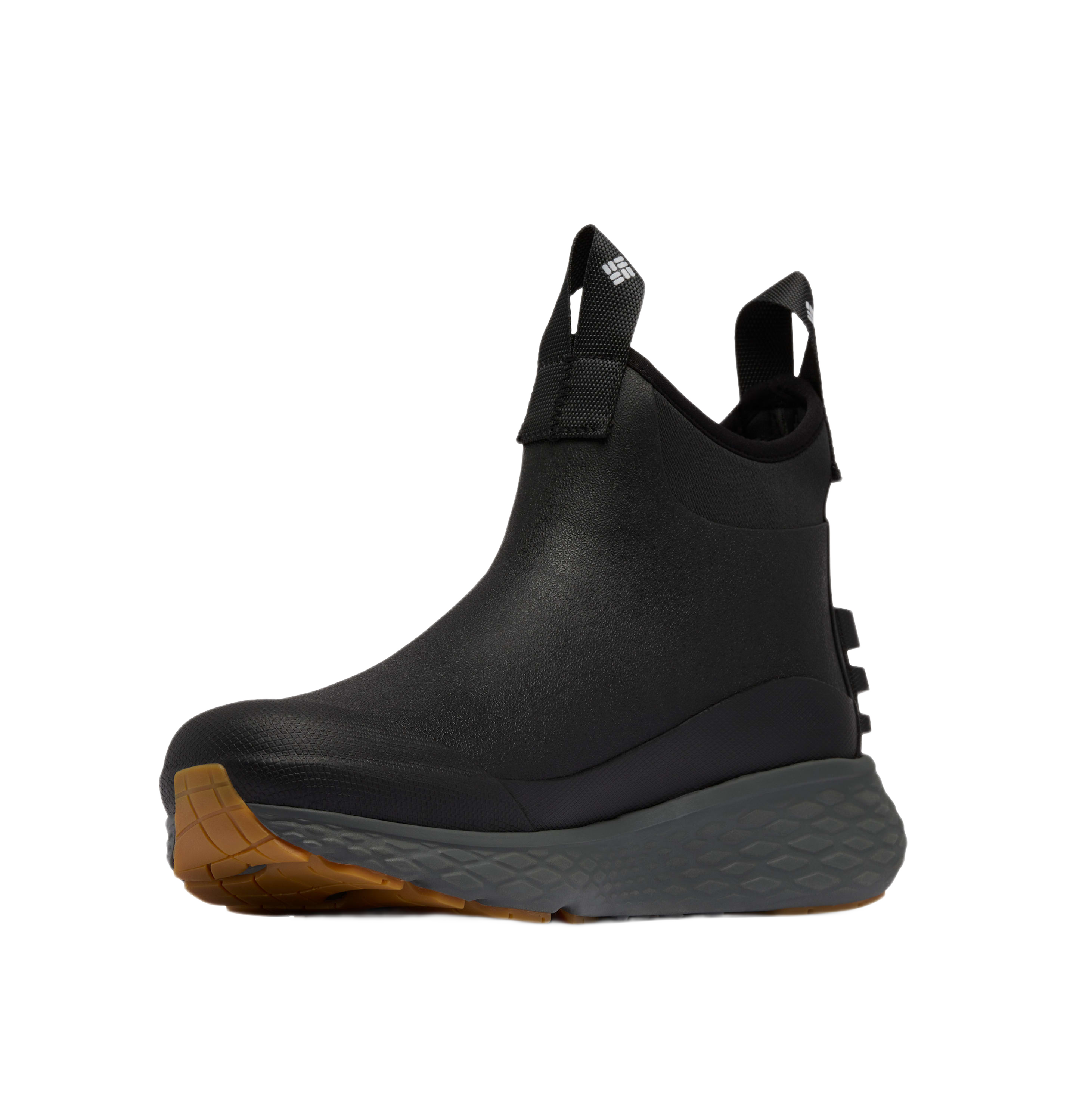 Image of Columbia PFG Dry Tortugas Deck Boots for Men - Black/Grey Ice