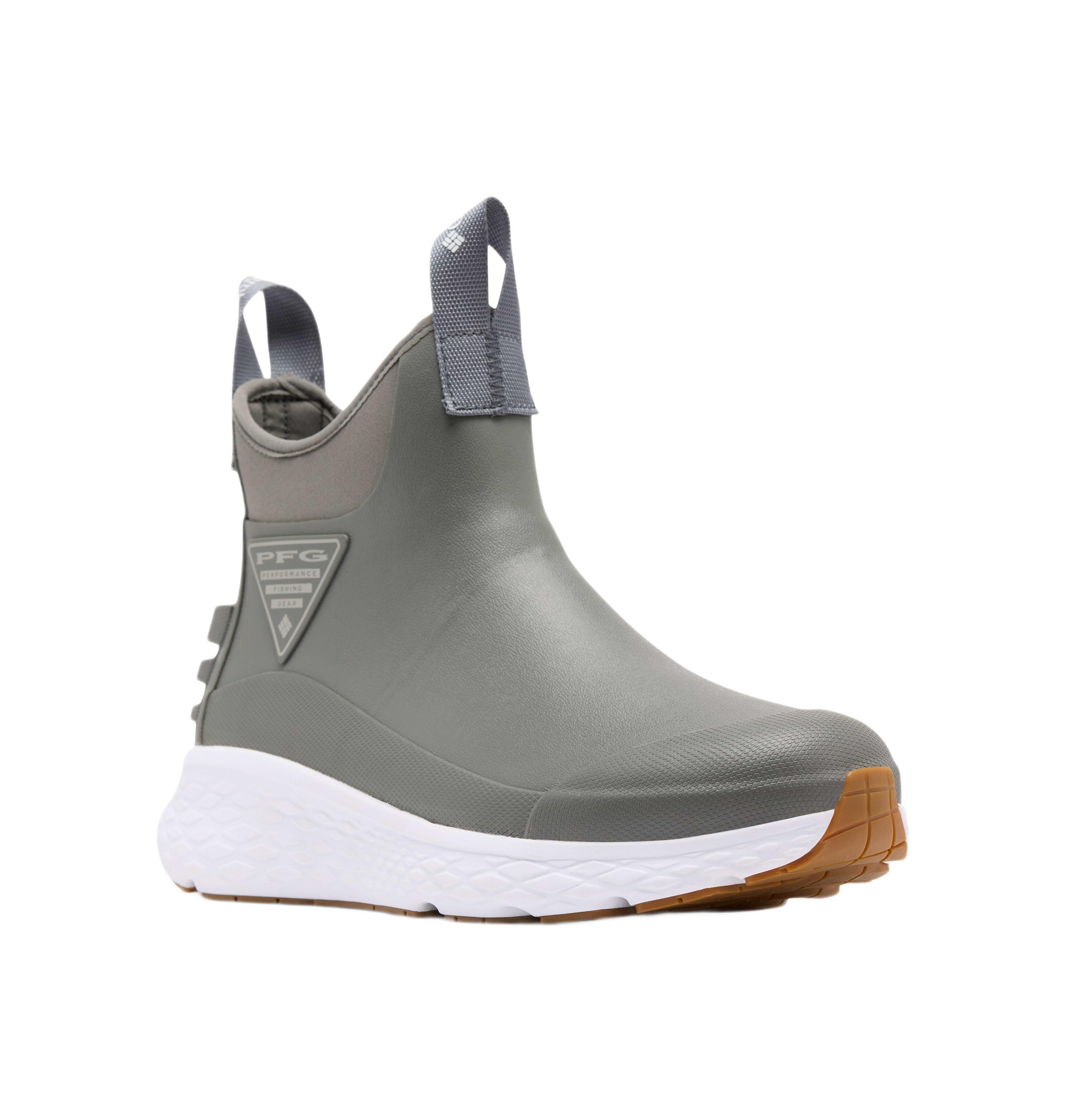 Image of Columbia PFG Dry Tortugas Deck Boots for Men - Charcoal/White