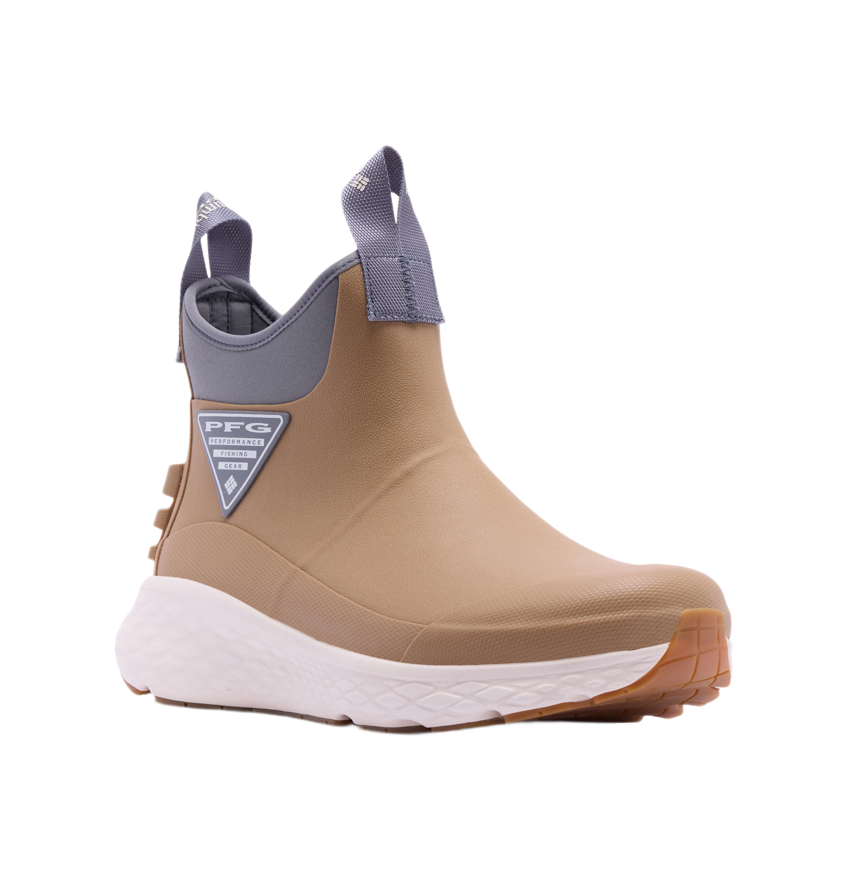 Image of Columbia PFG Dry Tortugas Deck Boots for Men - Sahara/Titanium II