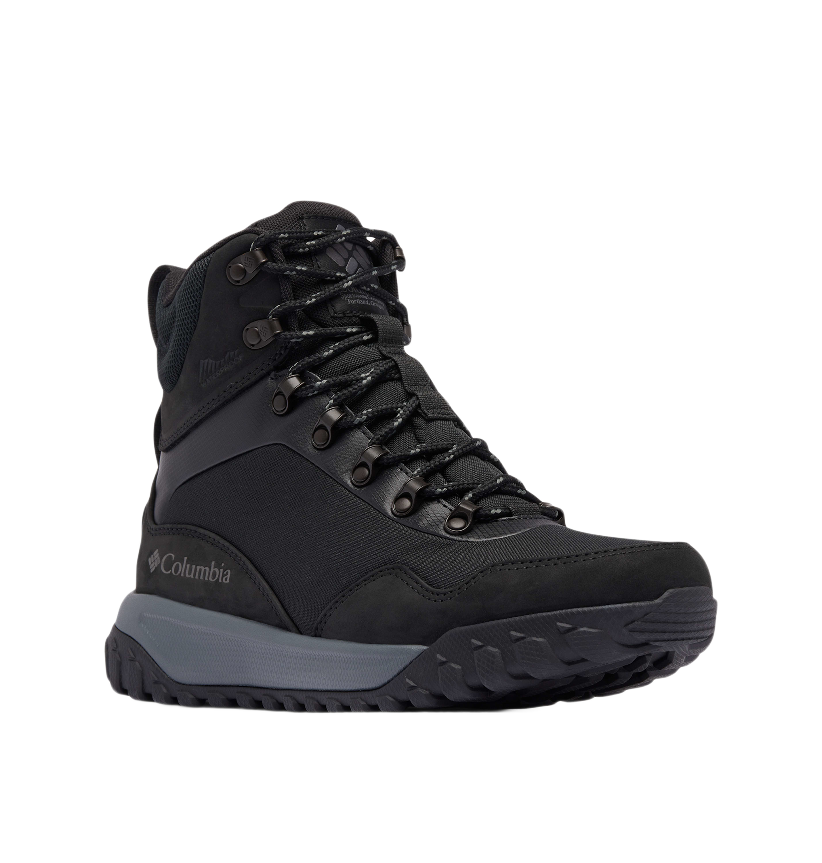 Columbia Columbia Burnsider Insulated Waterproof Winter Boots for Men - Black/City Grey - $130.00 at Bass Pro Shops