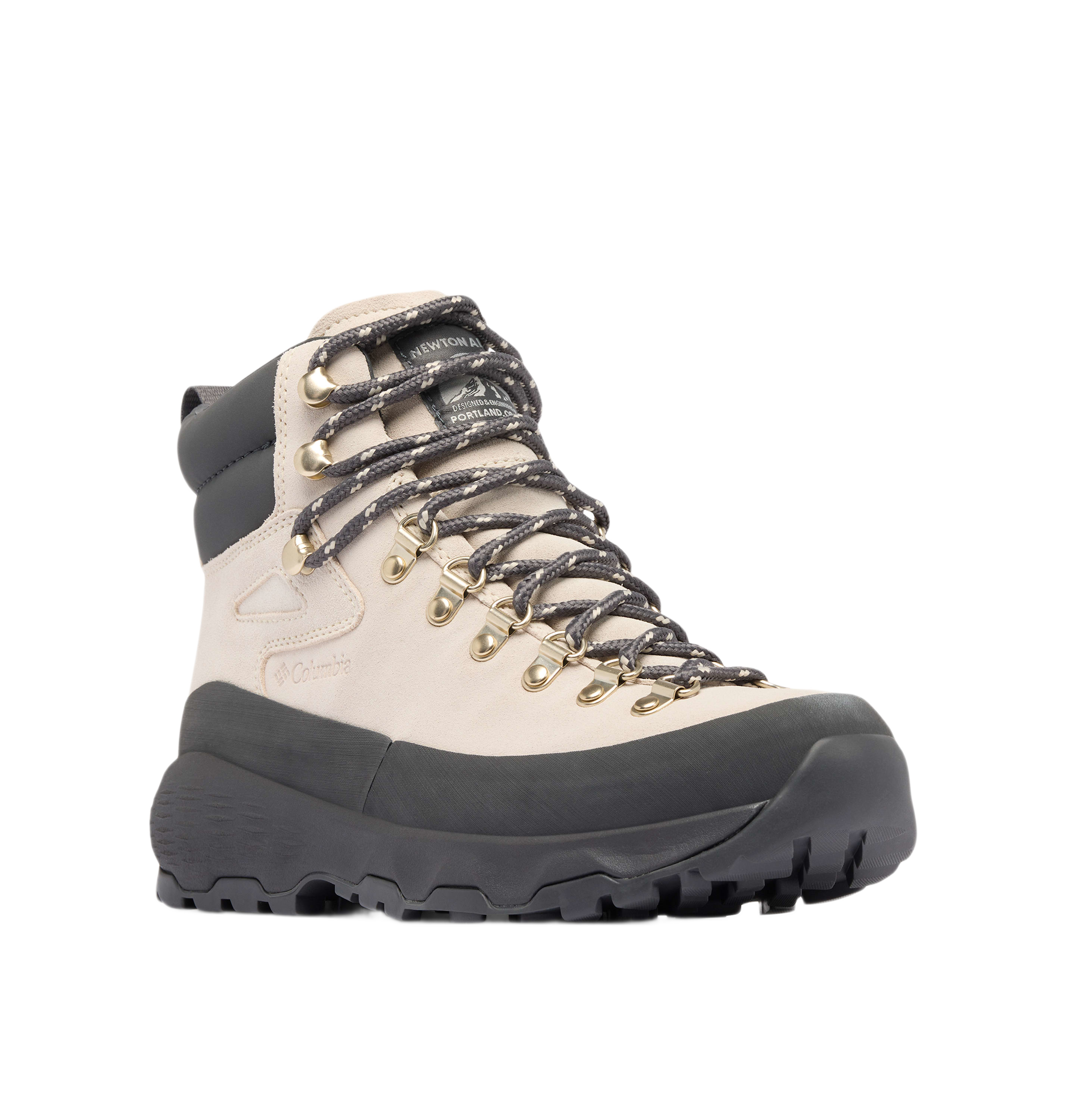 Image of Columbia Newton Alpine PT Waterproof Hiking Boots for Women - Cloud Grey/Shark