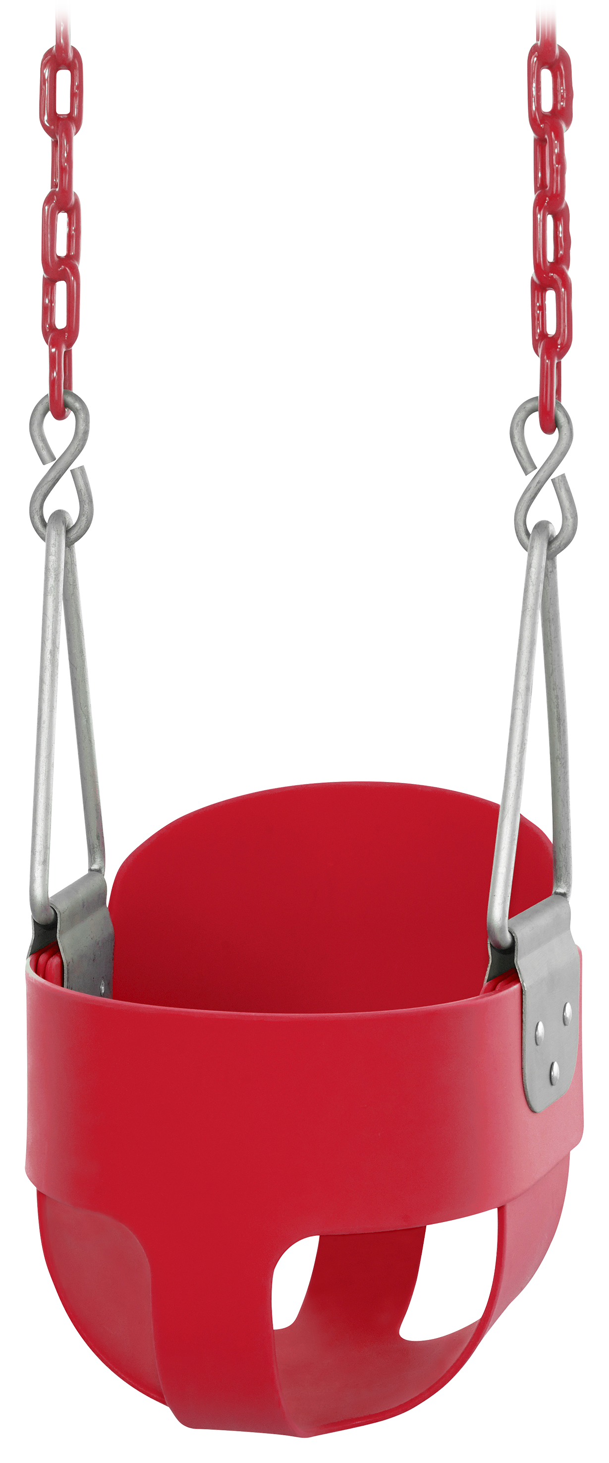 Image of Upper Bounce Swingan High-Back Bucket Swing for Infants or Toddlers - Red