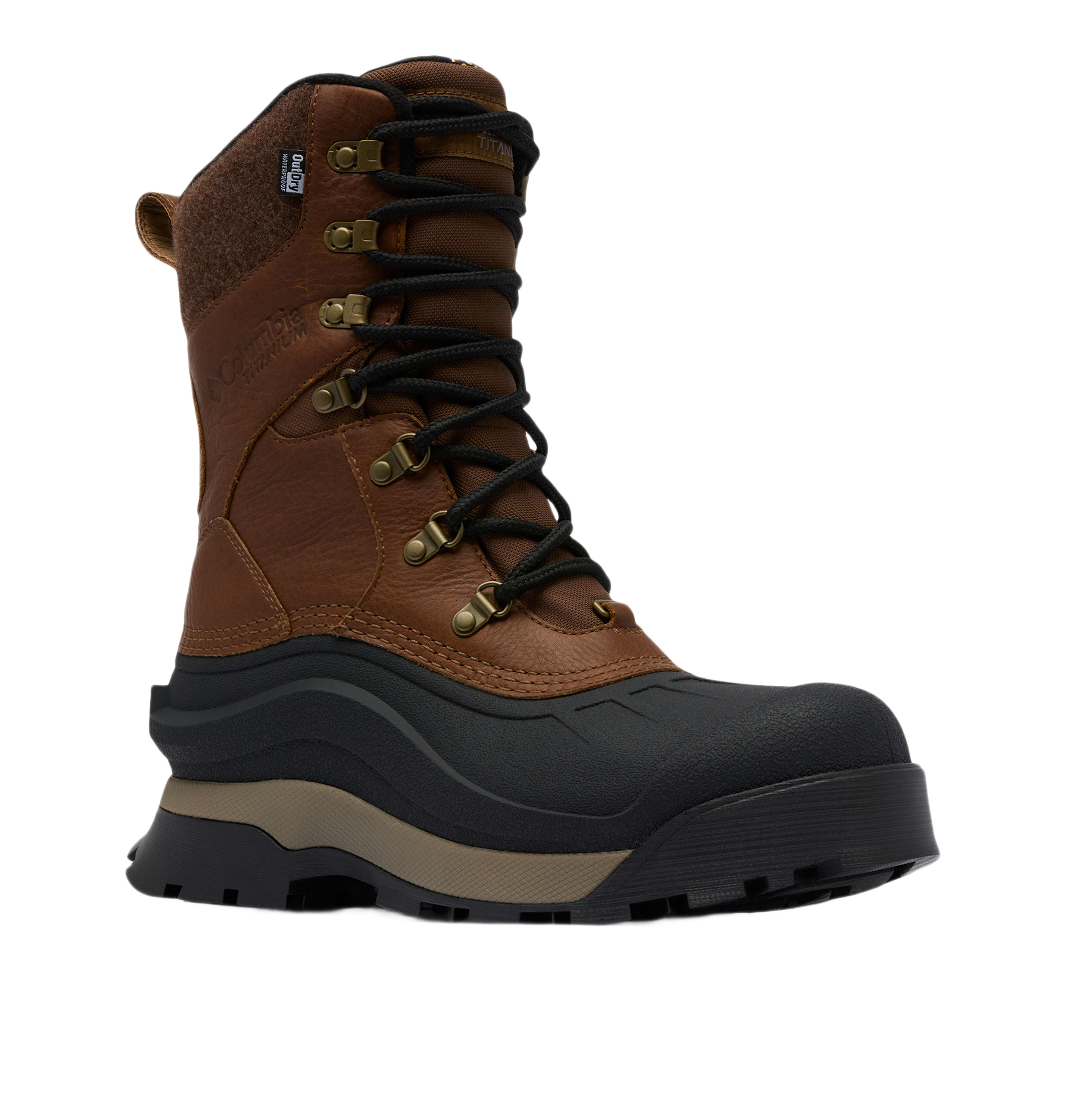 Columbia Columbia Bugaboot Peak Insulated Waterproof Pac Boots for Men - Light Brown/Black - $180.00 at Bass Pro Shops