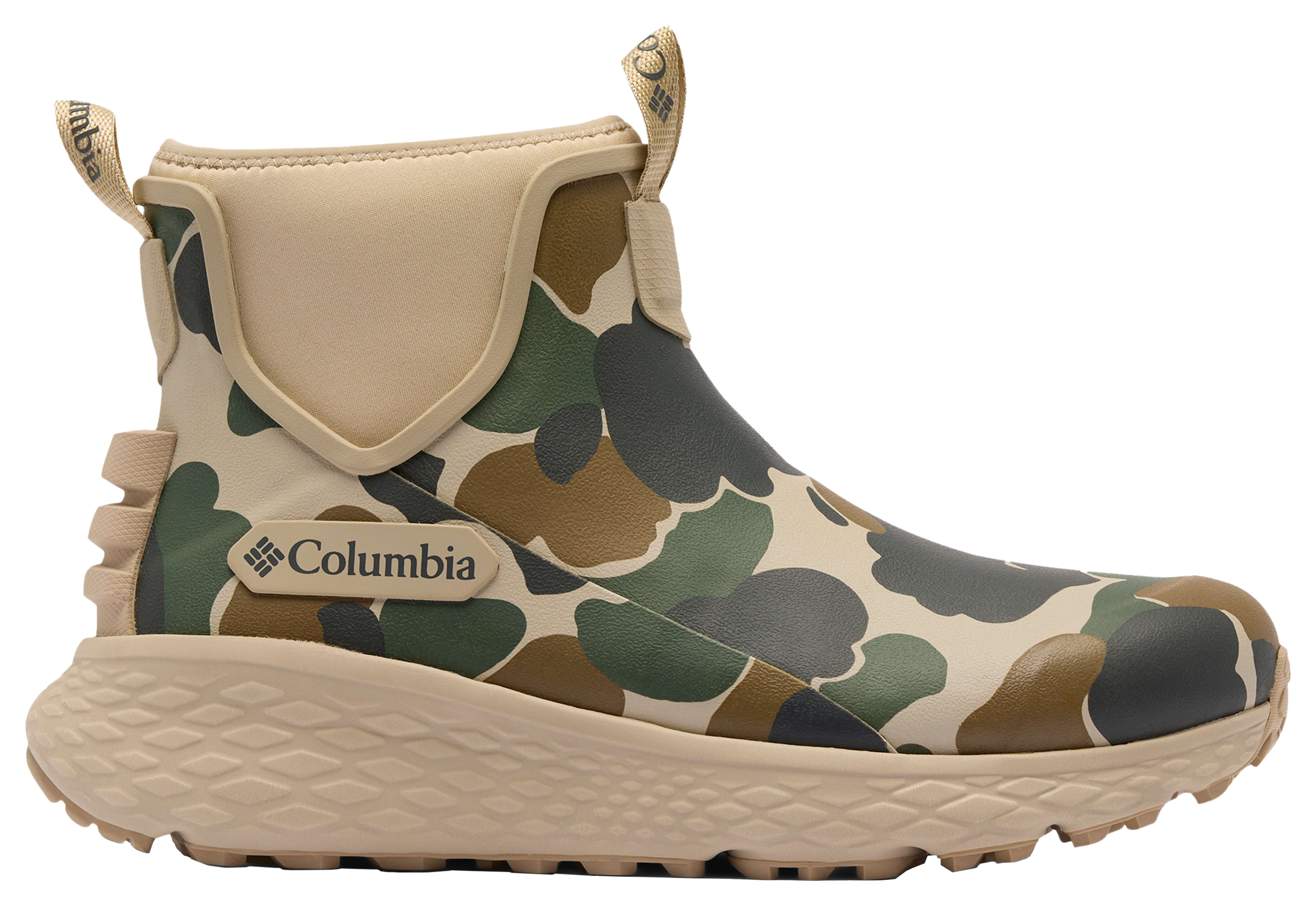 Image of Columbia Konos Rainshadow Print Ankle Boots for Men - Ancient Fossil/Grill