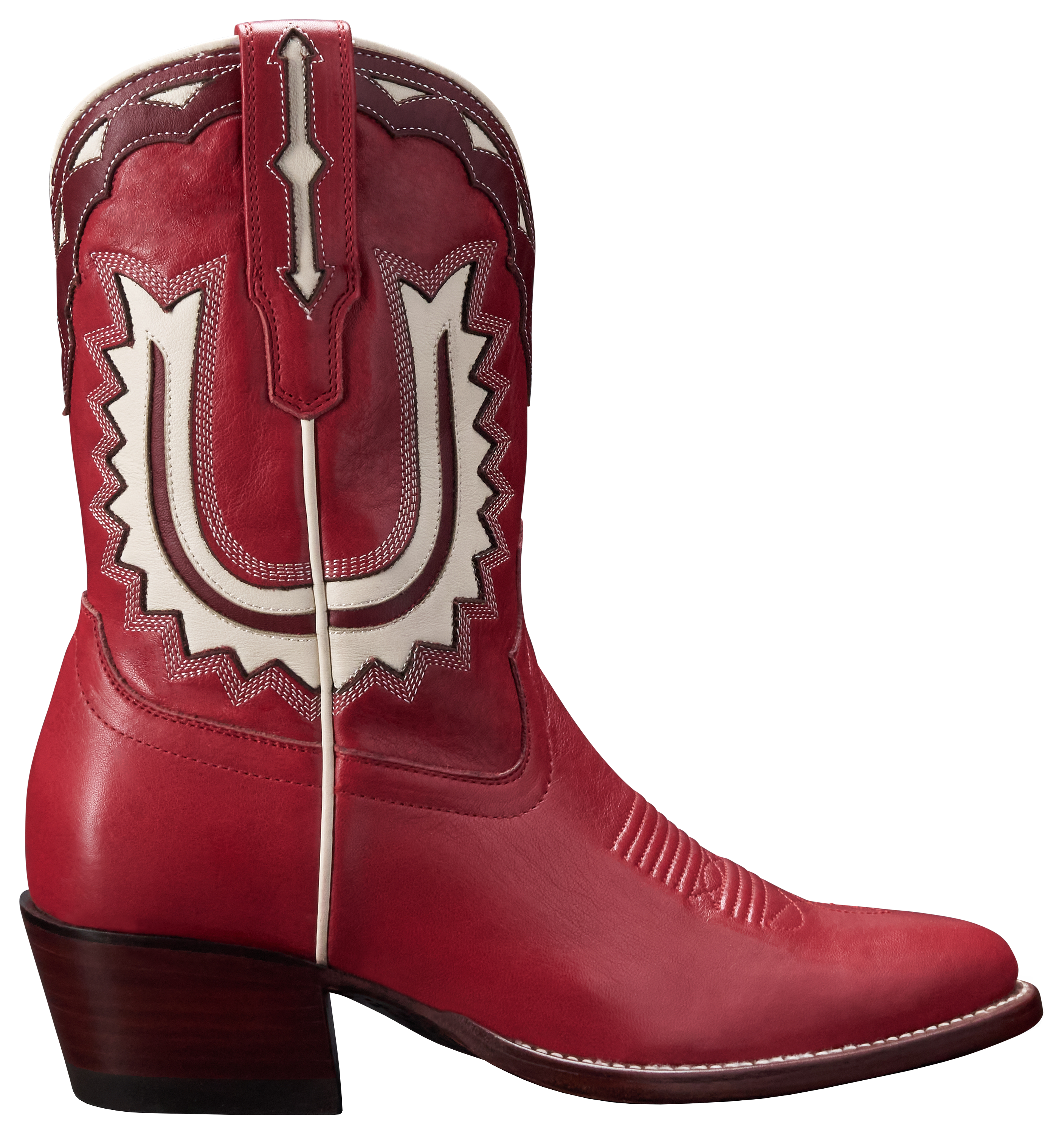 Image of Tecovas The Jolene Western Boots for Women - Crimson/Bone