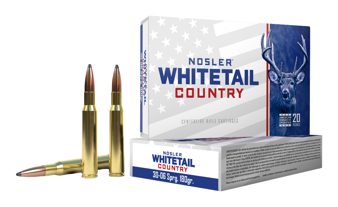Nosler Nosler Whitetail Country .30-06 Springfield 180 Grain Solid Base Centerfire Rifle Ammo - $39.99 at Bass Pro Shops
