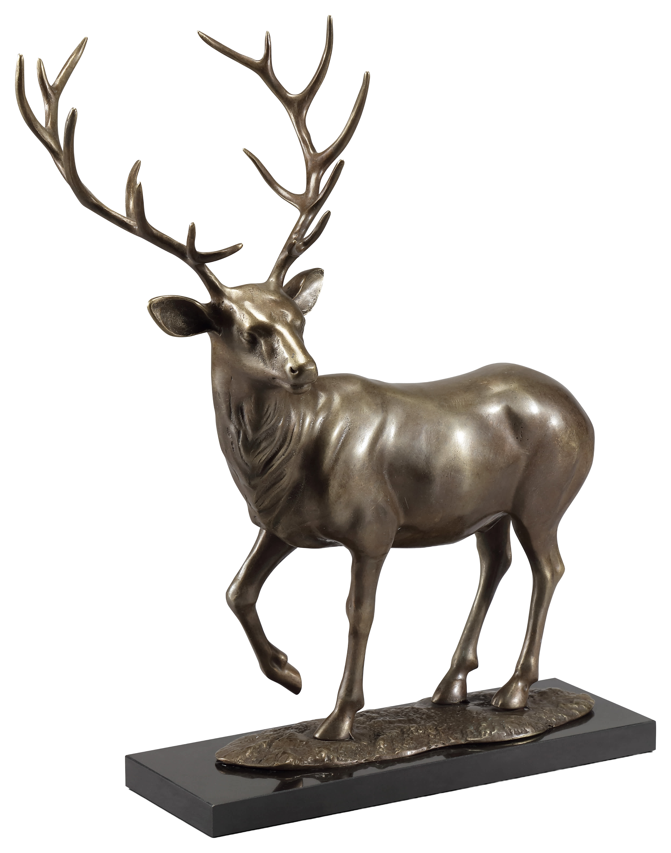 Image of San Pacific International Woodland King Deer Sculpture
