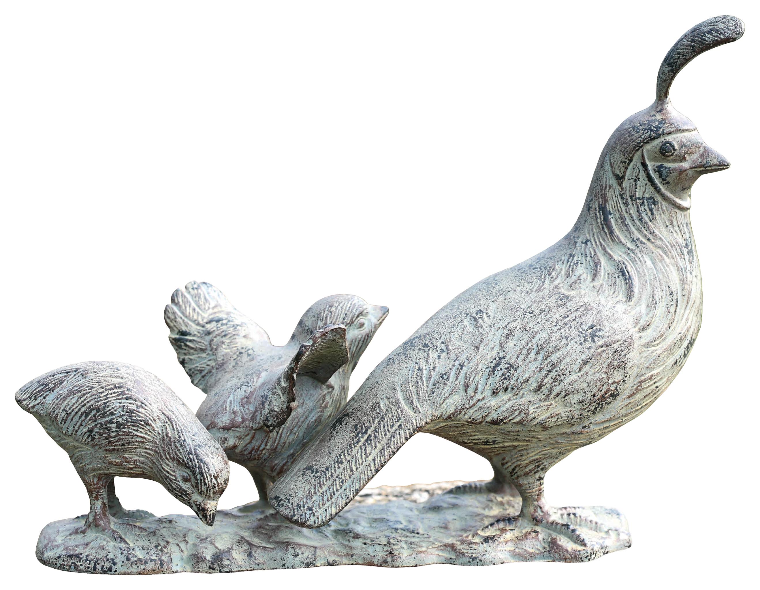 Image of San Pacific International Quail Family Sculpture