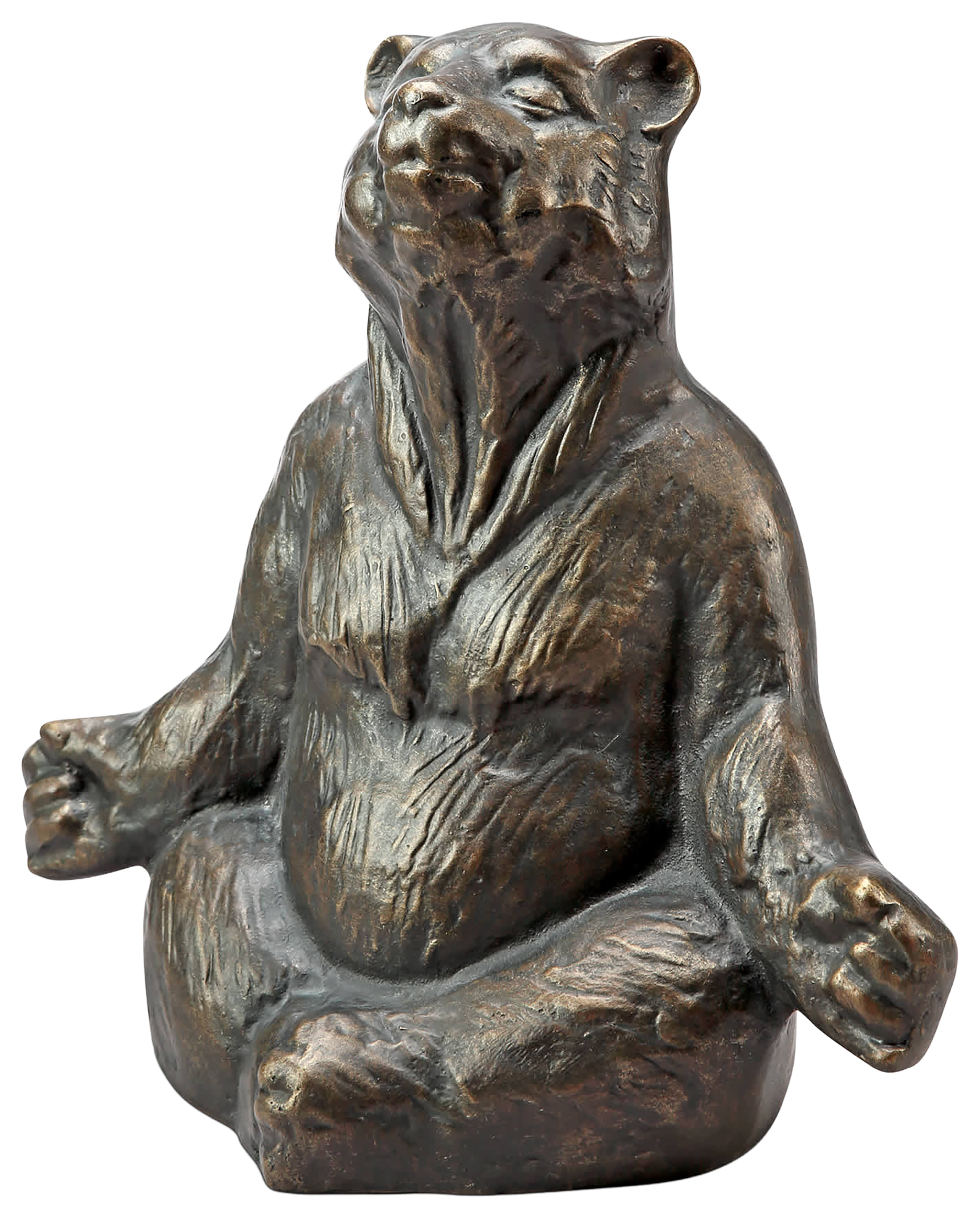 Image of San Pacific International Contented Yoga Bear Garden Sculpture