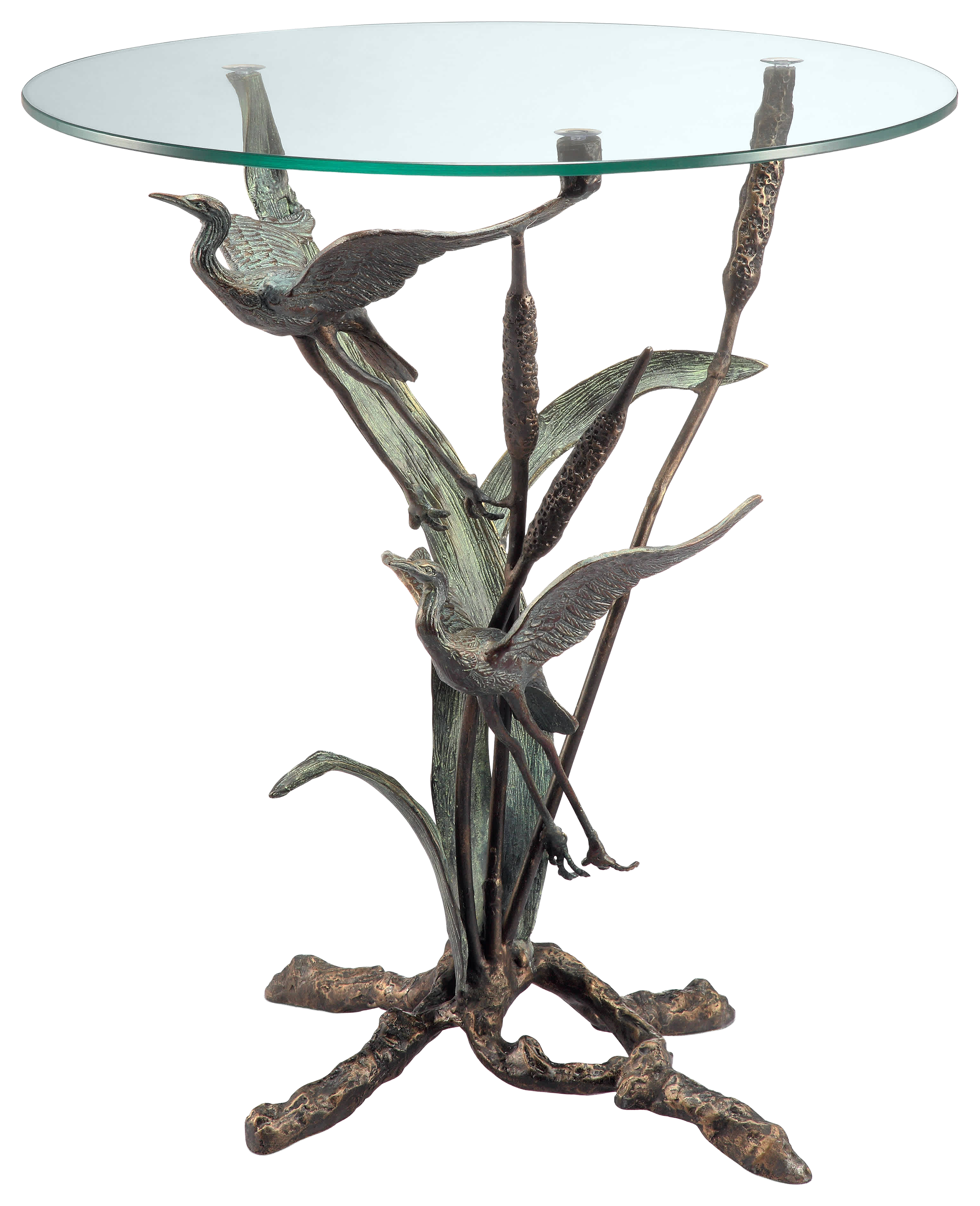 Image of San Pacific International Crane Pair In Flight End Table