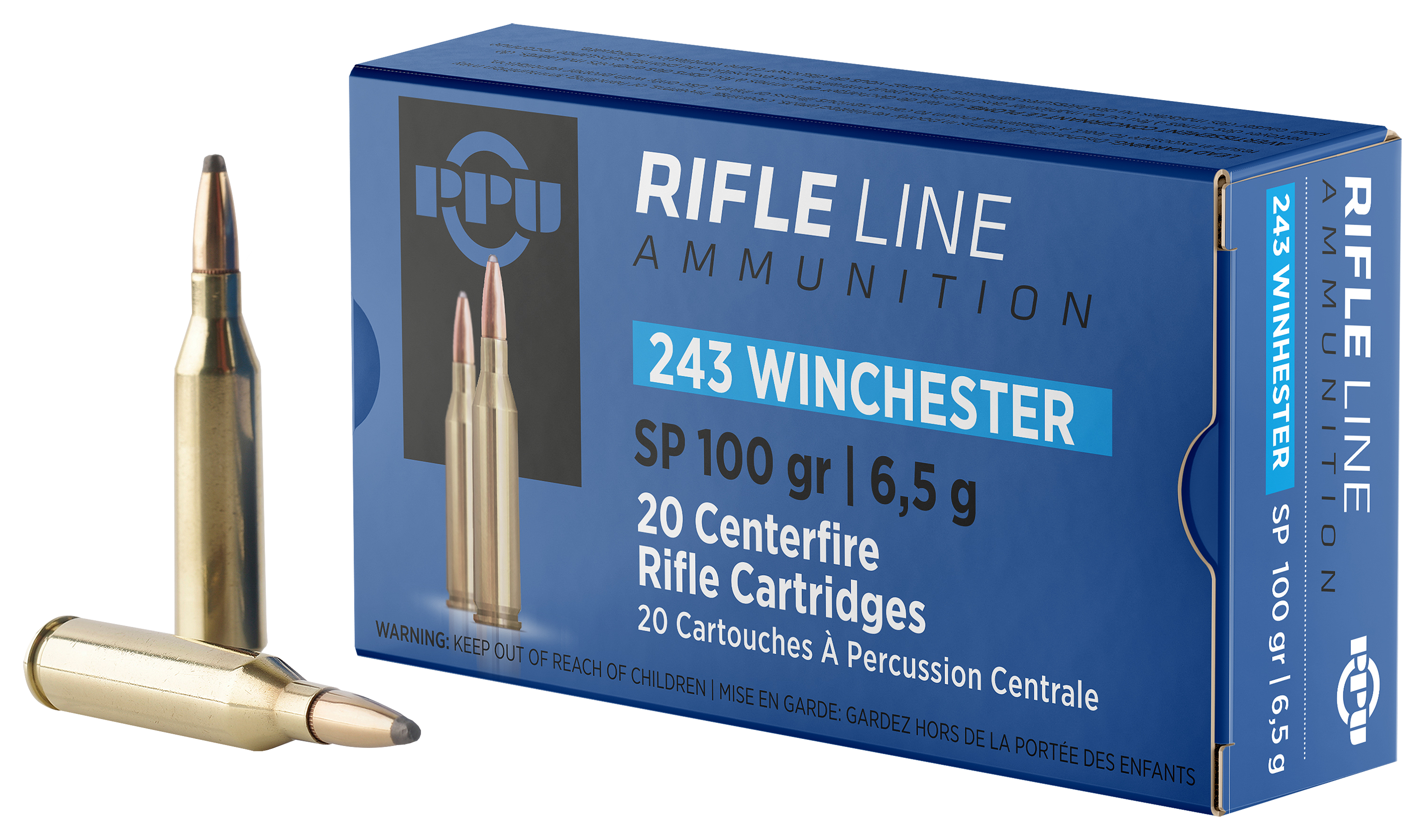 PPU SP .243 Winchester 100 Grain Centerfire Rifle Ammo