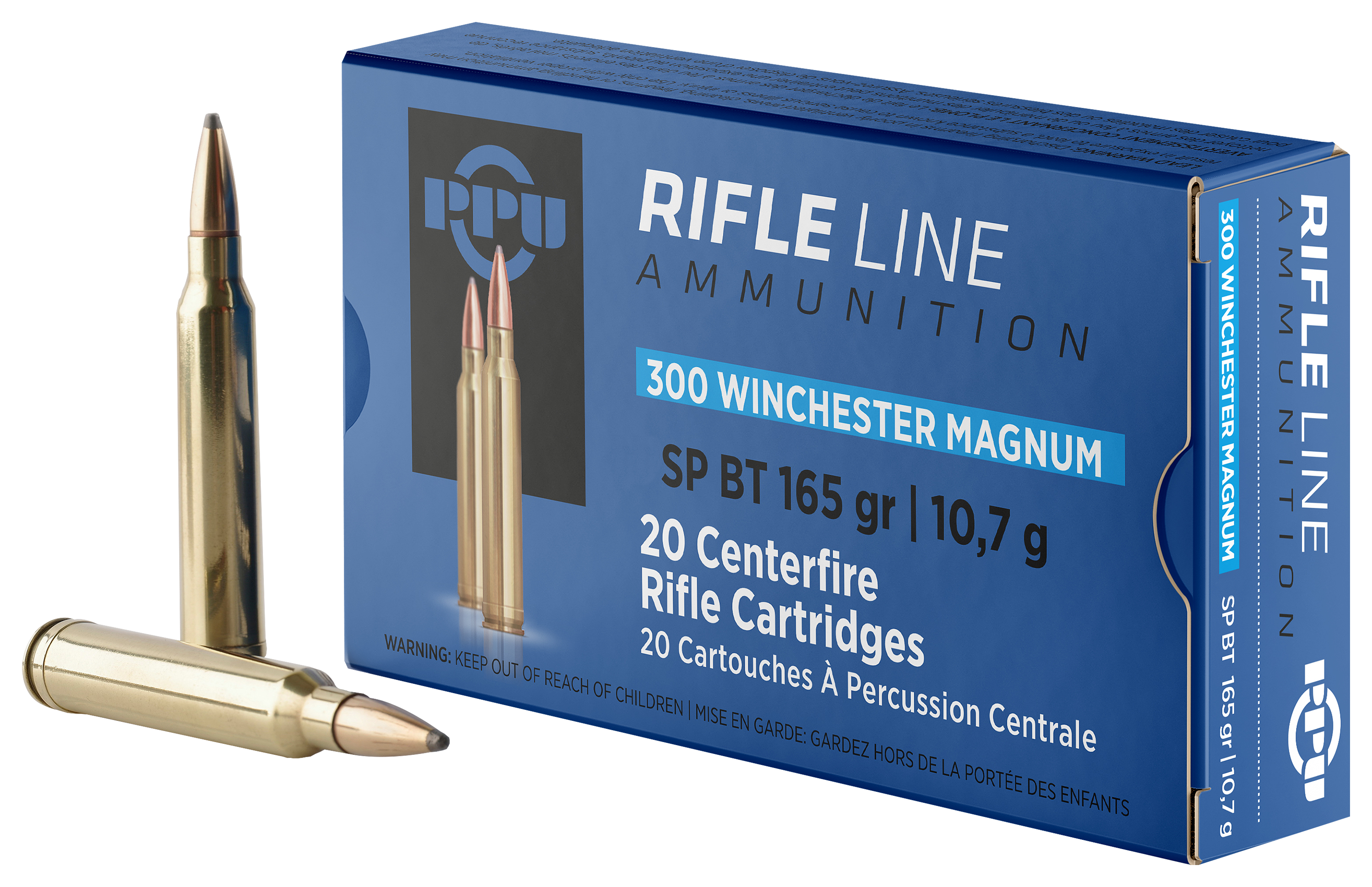PPU Centerfire Rifle Ammo - .300 Winchester Magnum - 165 Grain - 20 Rounds