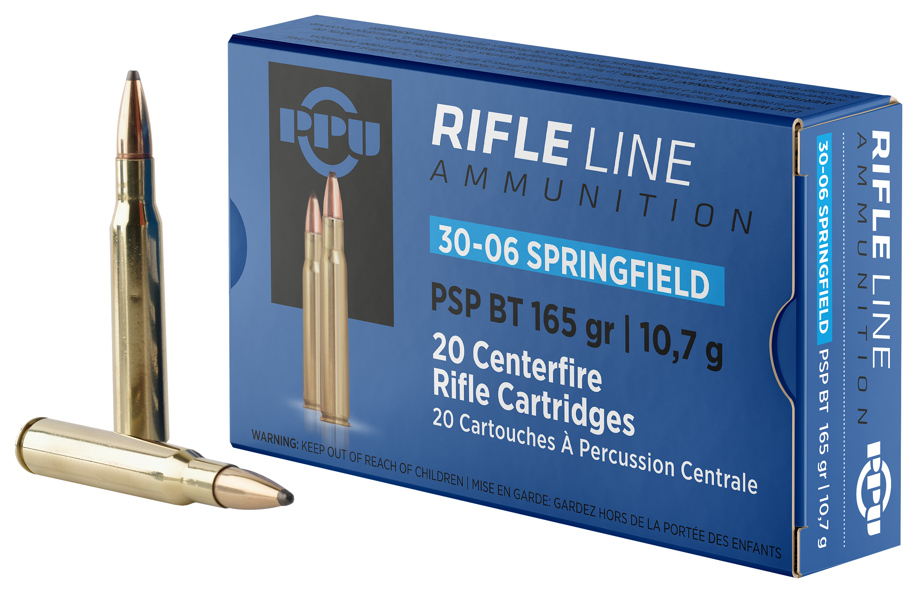 PPU Centerfire Rifle Ammo - .30-06 Springfield - 165 Grain - 20 Rounds