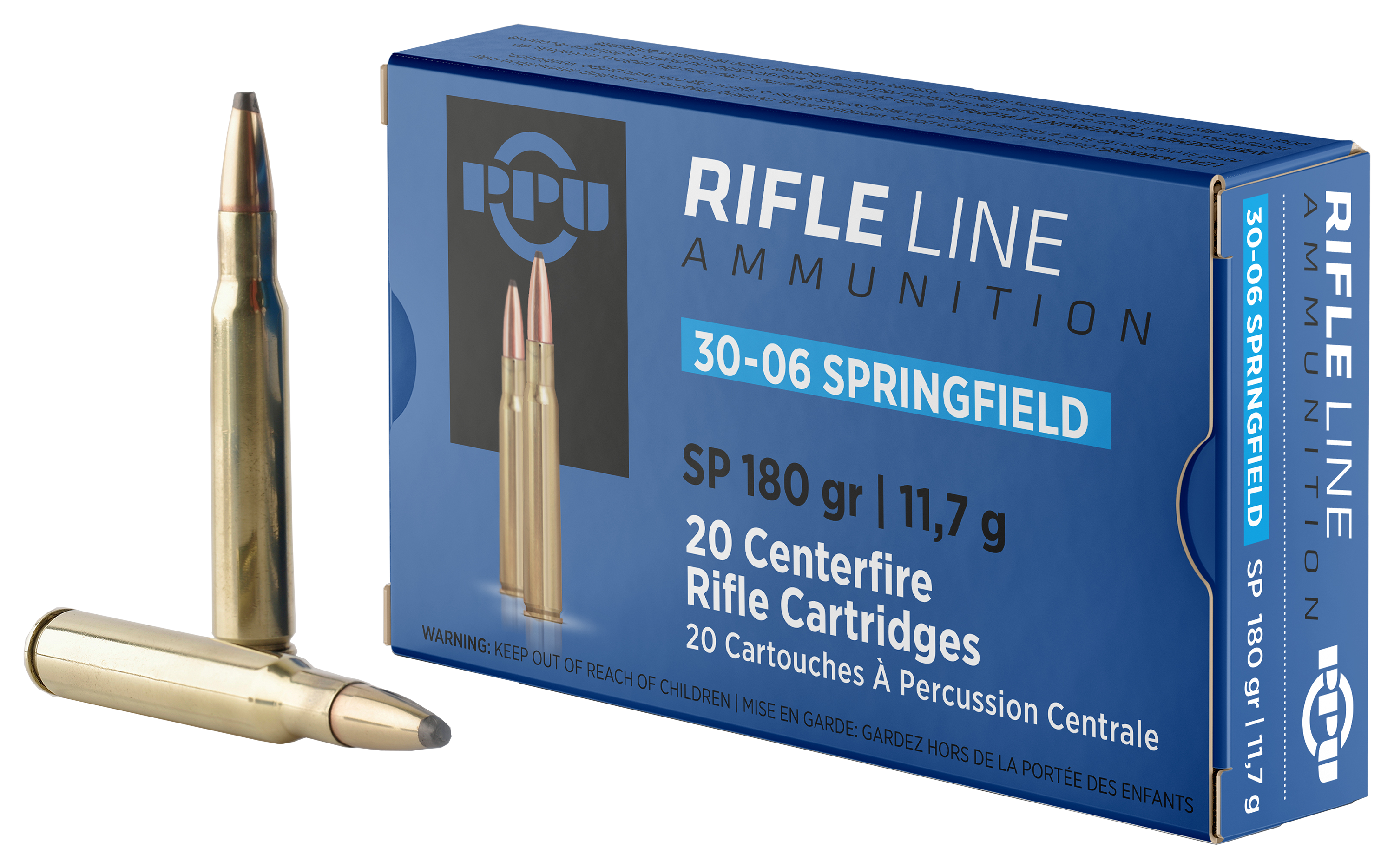 PPU Centerfire Rifle Ammo - .30-06 Springfield - 180 Grain - 20 Rounds