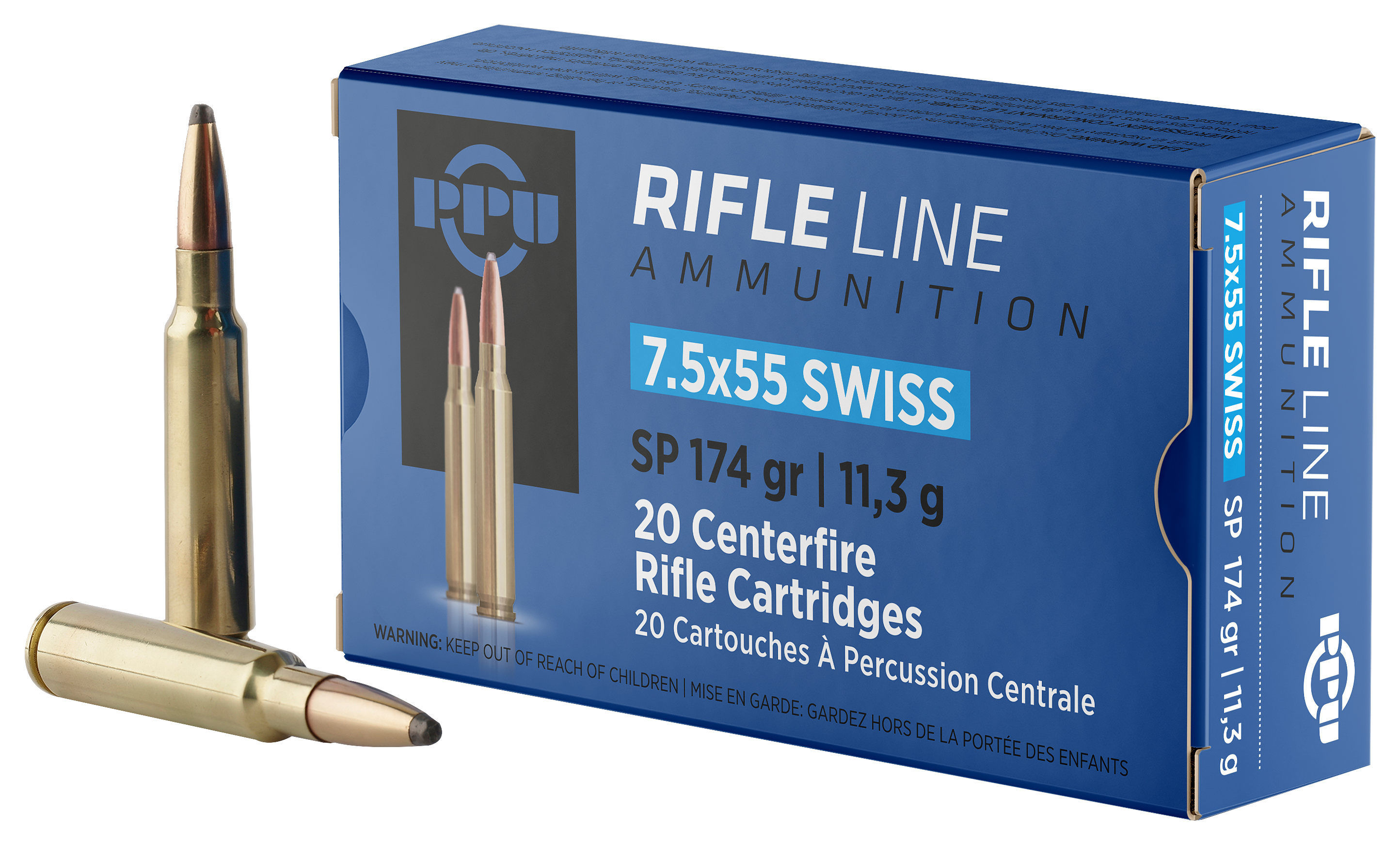 PPU PPU 7.5x55mm Swiss 174 Grain Soft Point Rifle Ammo - $32.99 at Bass Pro Shops