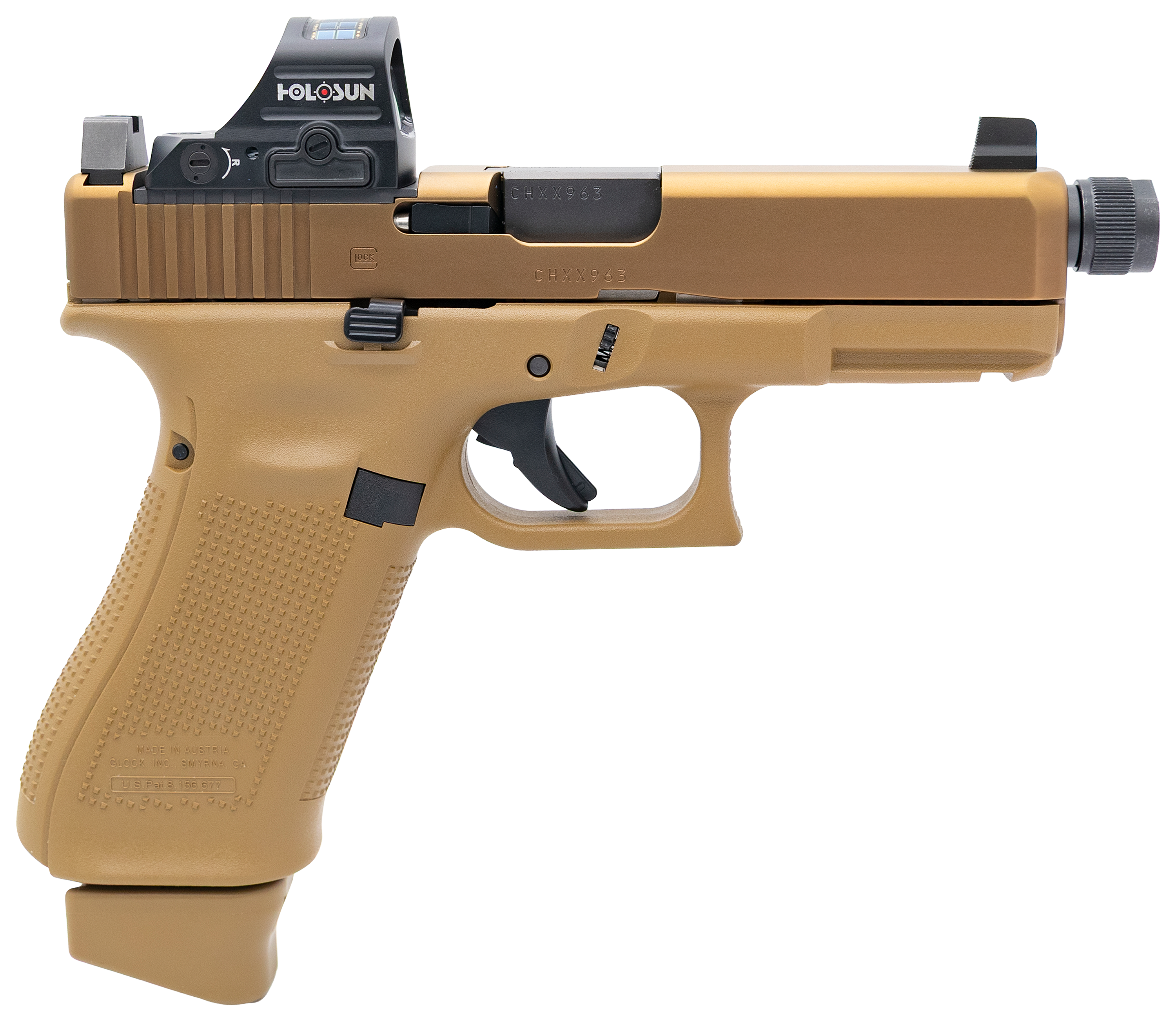 GLOCK 19X V MOS SemiAuto Pistol with Holosun HS407C Optic