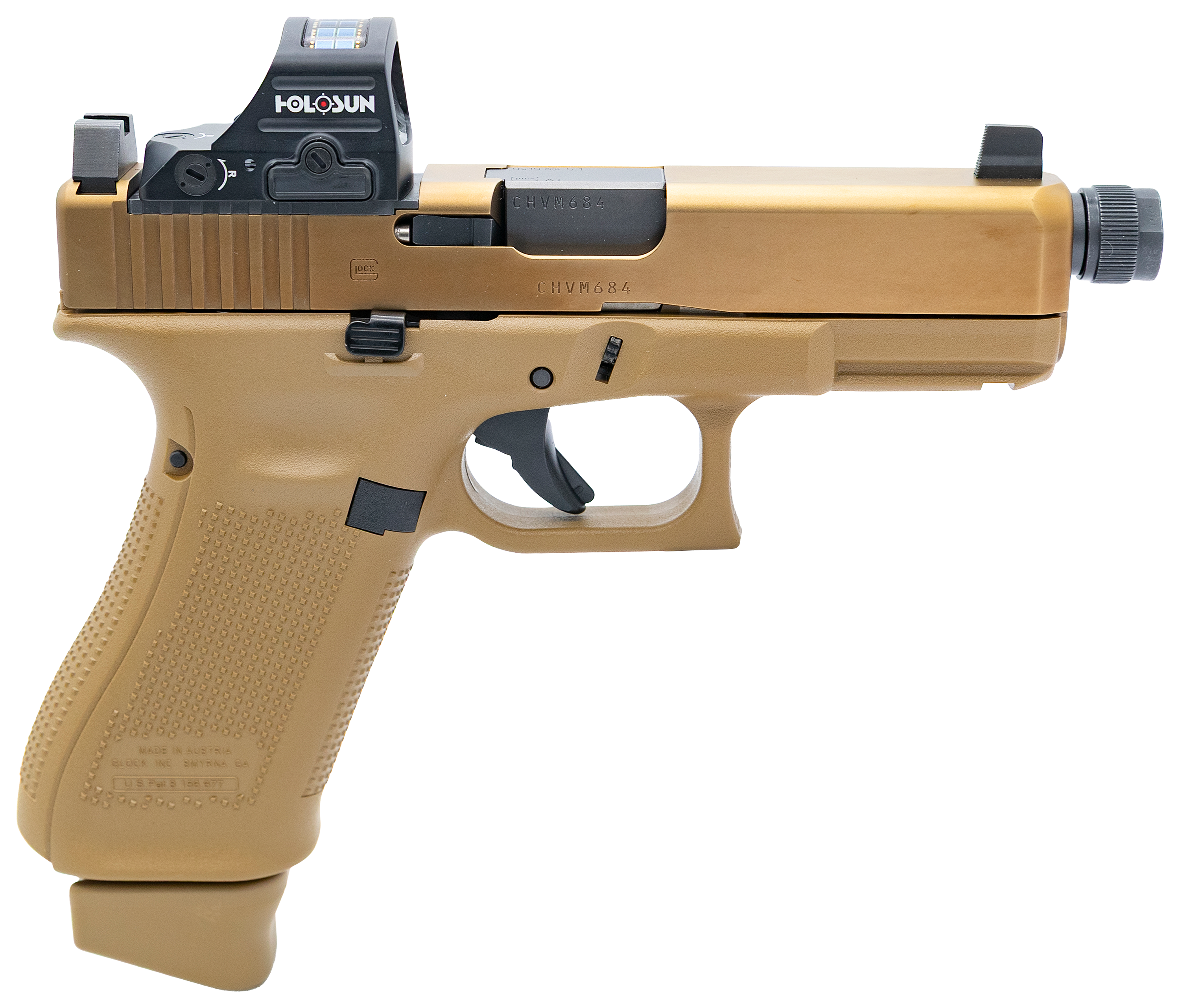 GLOCK 19X V MOS SemiAuto Pistol with Holosun HS507C Optic