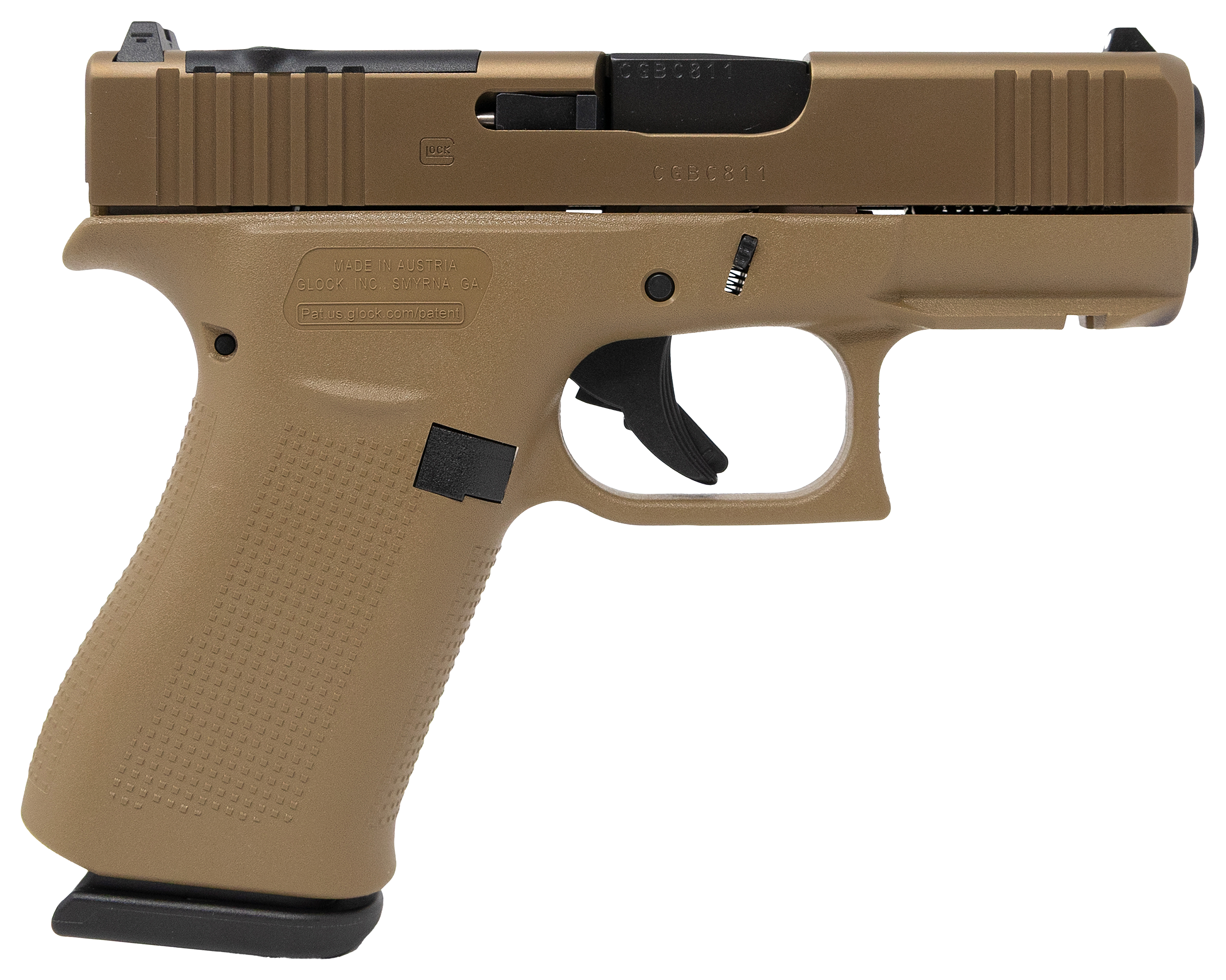 GLOCK G43X MOS Coyote SemiAuto Pistol  Made in Austria
