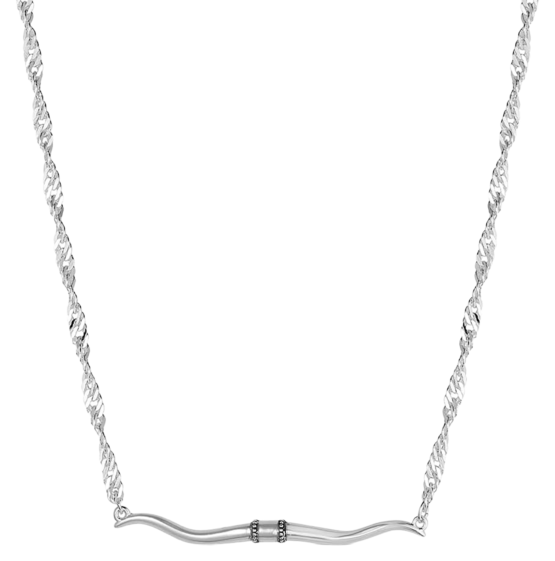 Image of Montana Silversmiths Western Silhouette Longhorn Bar Necklace