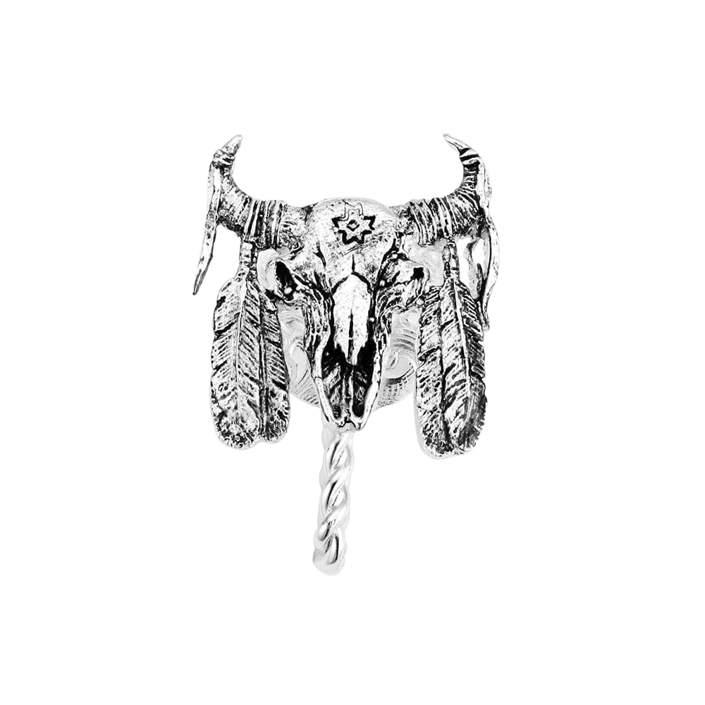 Montana Silversmiths Buffalo Skull Hat Clip