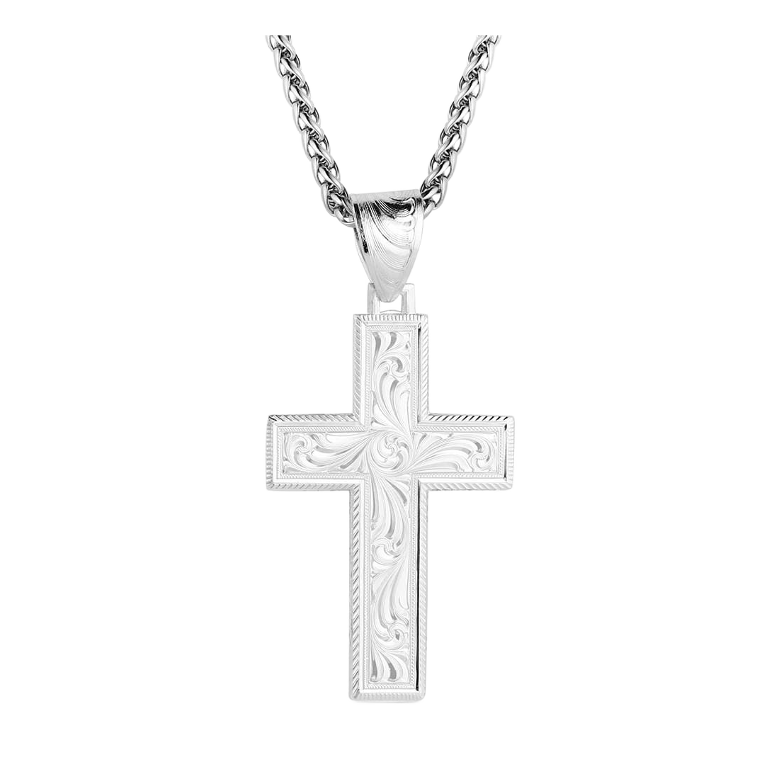 Image of Montana Silversmiths Granite Peak Cross Necklace