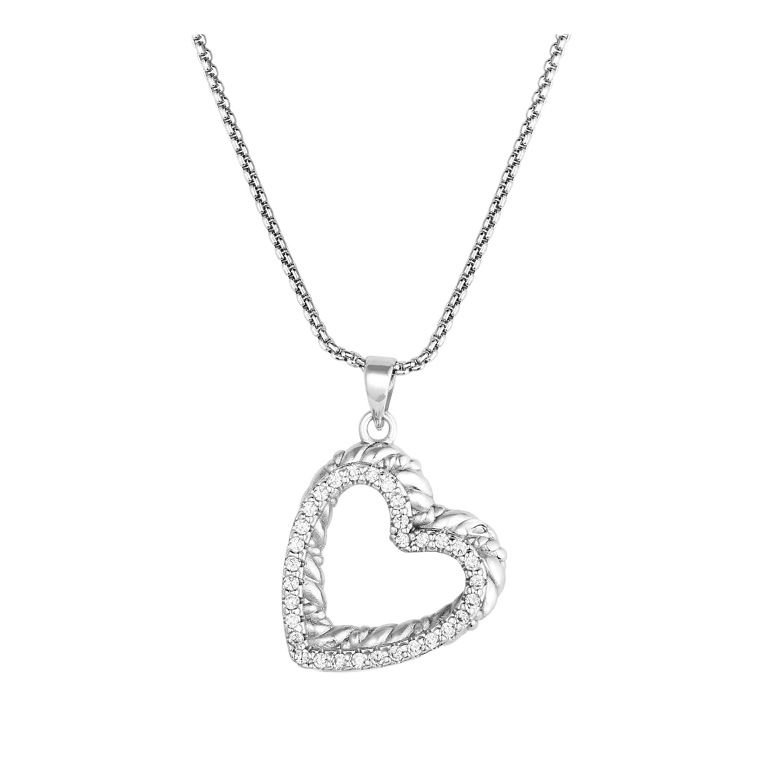 Image of Montana Silversmiths Roped In Love Heart Necklace