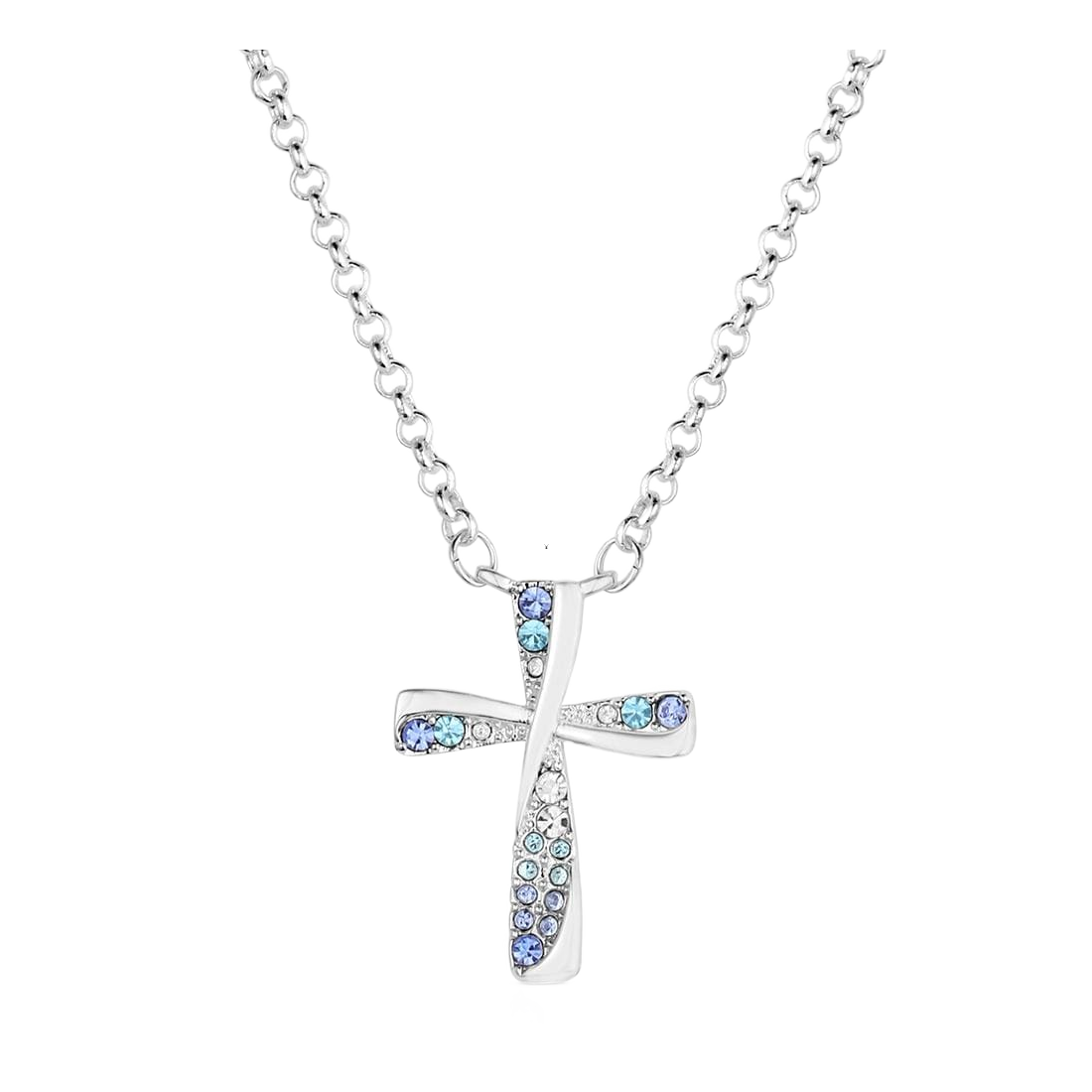 Image of Montana Silversmiths Faith In Lights Cross Necklace