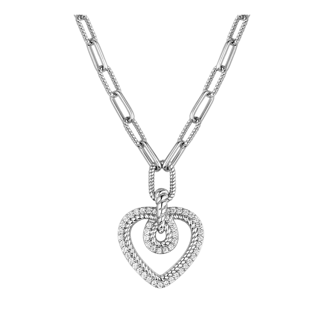 Image of Montana Silversmiths Heart Of Radiance Crystal Necklace