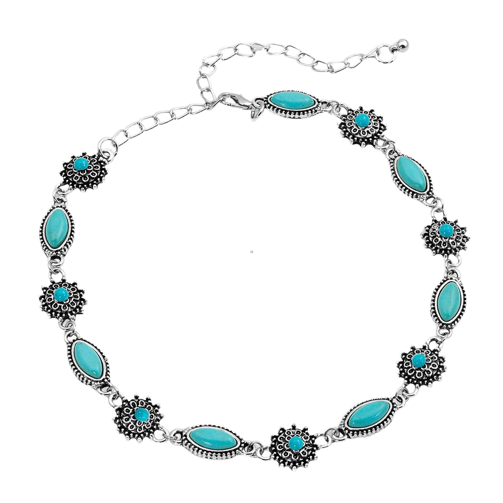 Image of Montana Silversmiths Turquoise Filigree Choker Necklace Attitude Jewelry