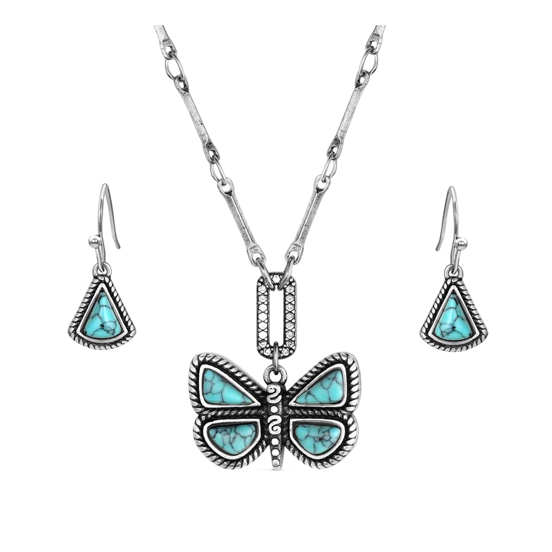 Montana Silversmiths Montana Silversmiths Set Me Free Turquoise Jewelry Set - $92.99 at Bass Pro Shops