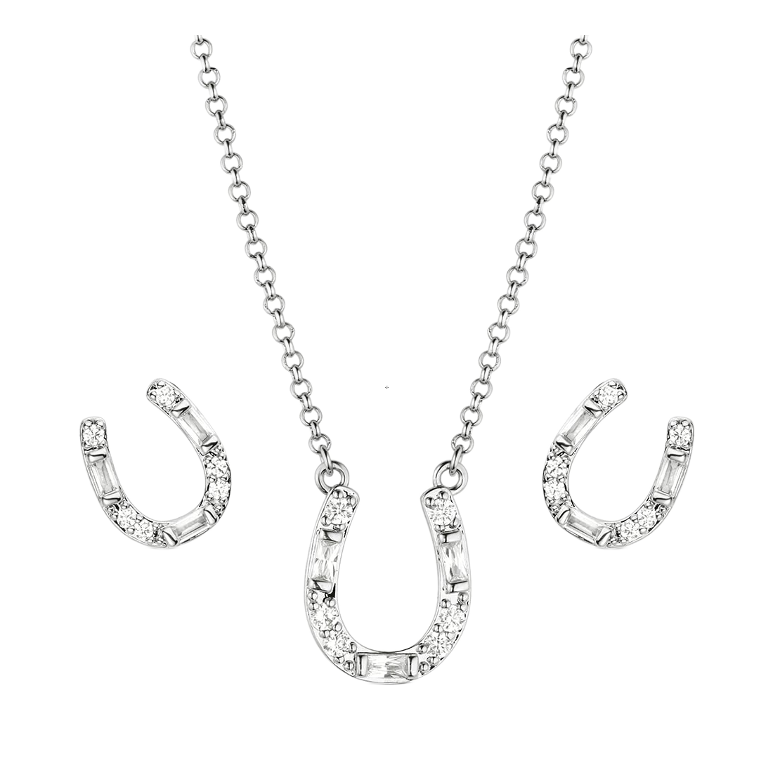 Montana Silversmiths Montana Silversmiths Lucky Stride Horseshoe Jewelry Set - $92.99 at Bass Pro Shops