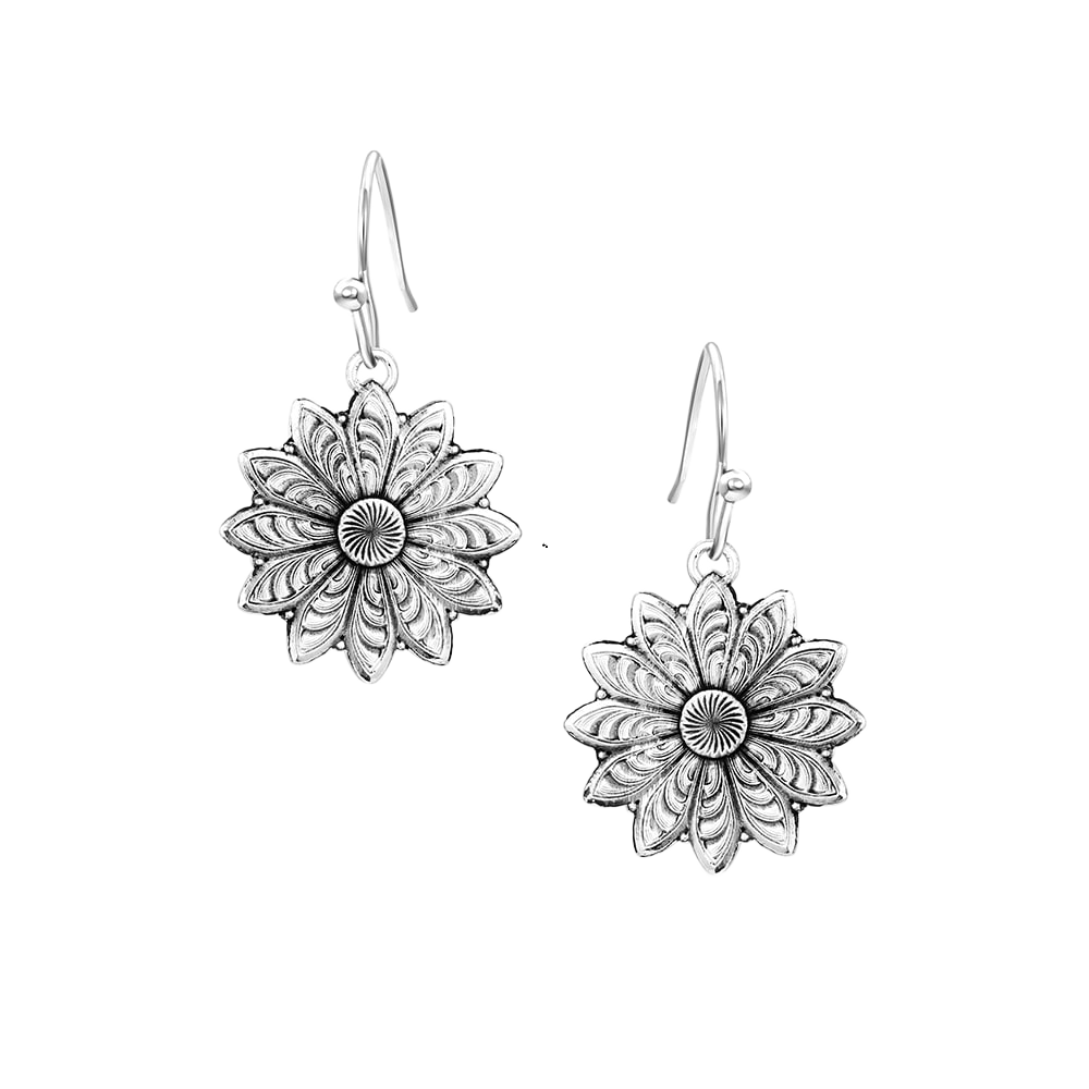 Image of Montana Silversmiths Flower Rowel Earrings