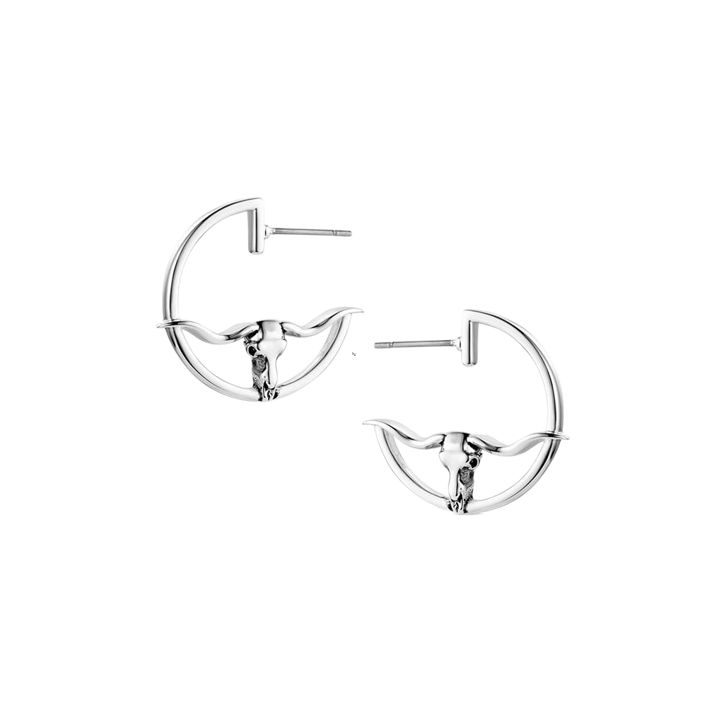 Montana Silversmiths Western Silhoutette Longhorn Earrings