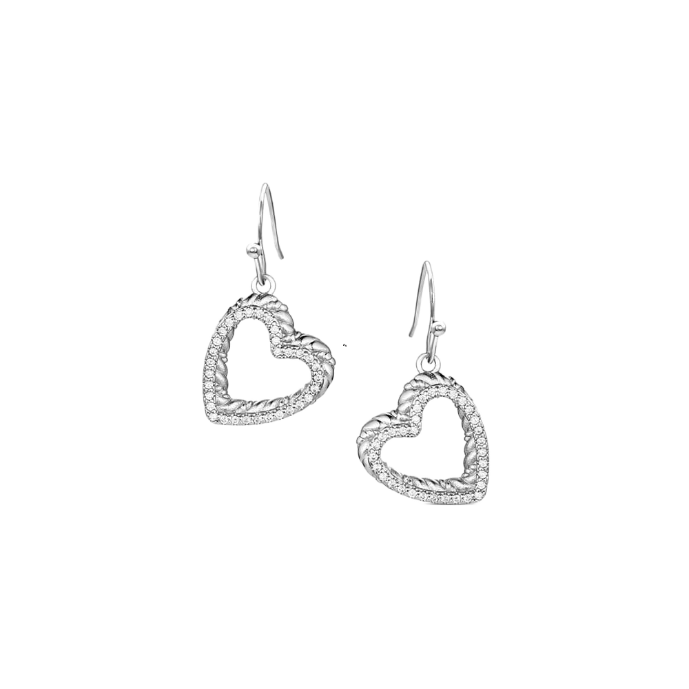 Image of Montana Silversmiths Roped In Love Heart Earrings