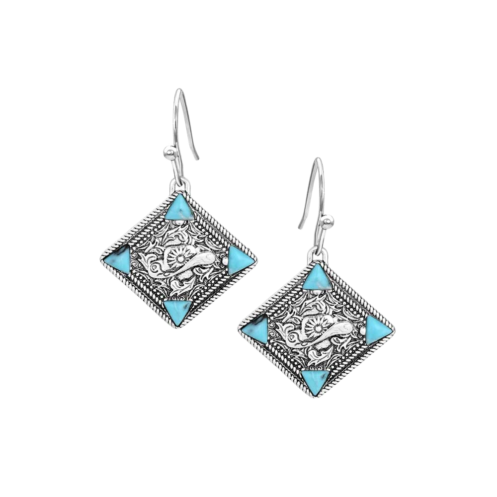 Montana Montana Silversmiths Bluebell Charm Turquoise Earrings - $67.99 at Bass Pro Shops