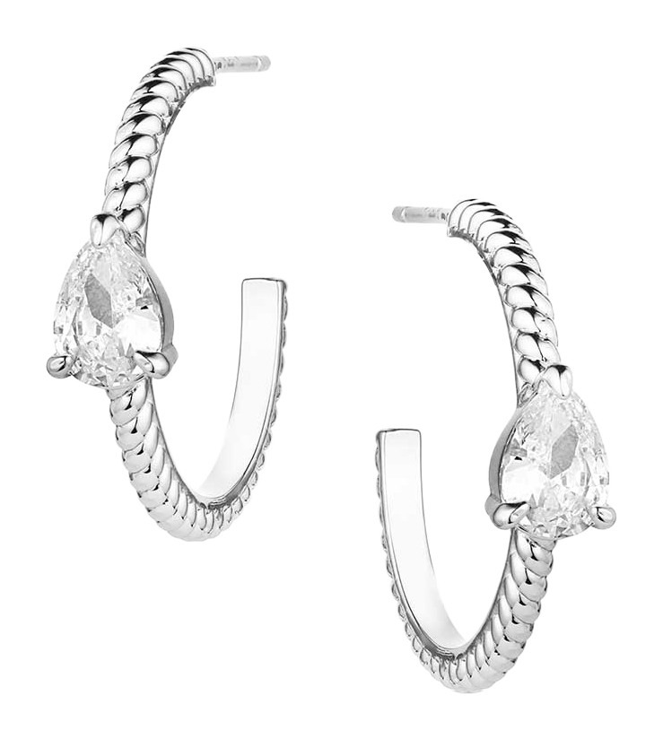 Montana Silversmiths Wandering Trail Hoop Earrings