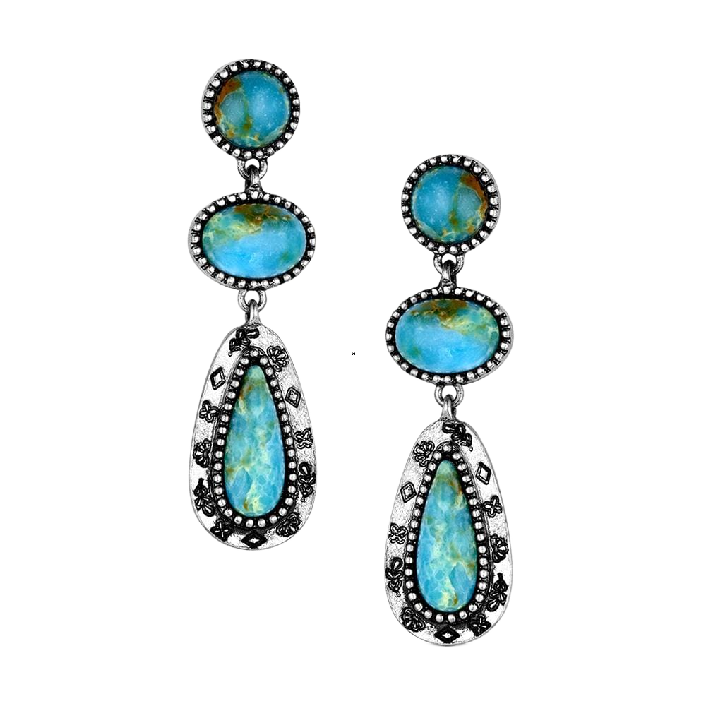Image of Montana Silversmiths Bold Horizon Turquoise Earrings
