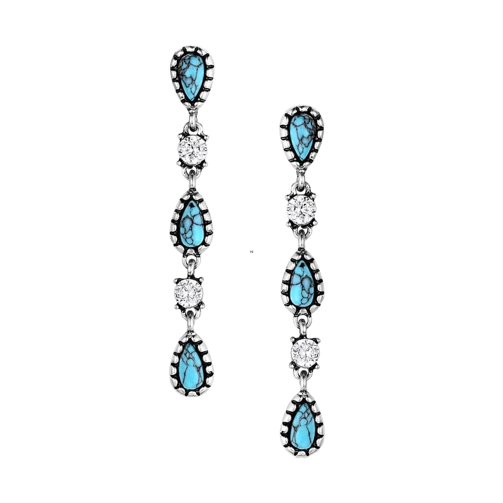 Montana Montana Silversmiths Snowfall Ridge Turquoise Earrings - $34.99 at Bass Pro Shops