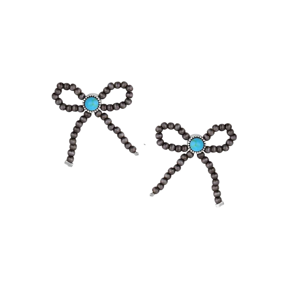 Image of Montana Silversmiths Forever Tied Beaded Bow Earrings
