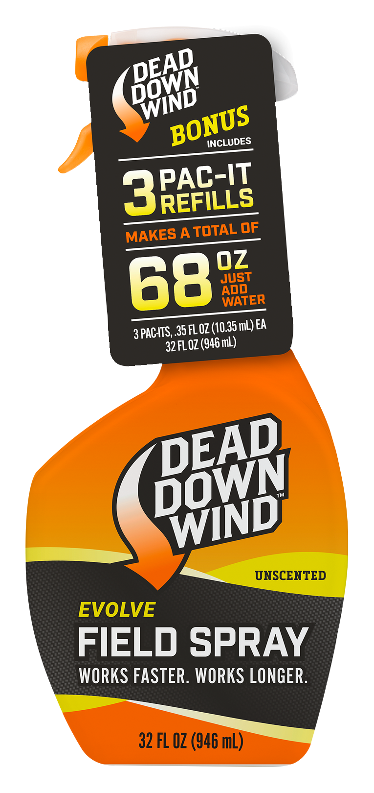 DEAD DOWN WIND Evolve 3D+ Field Spray with Pac-It Refills Combo