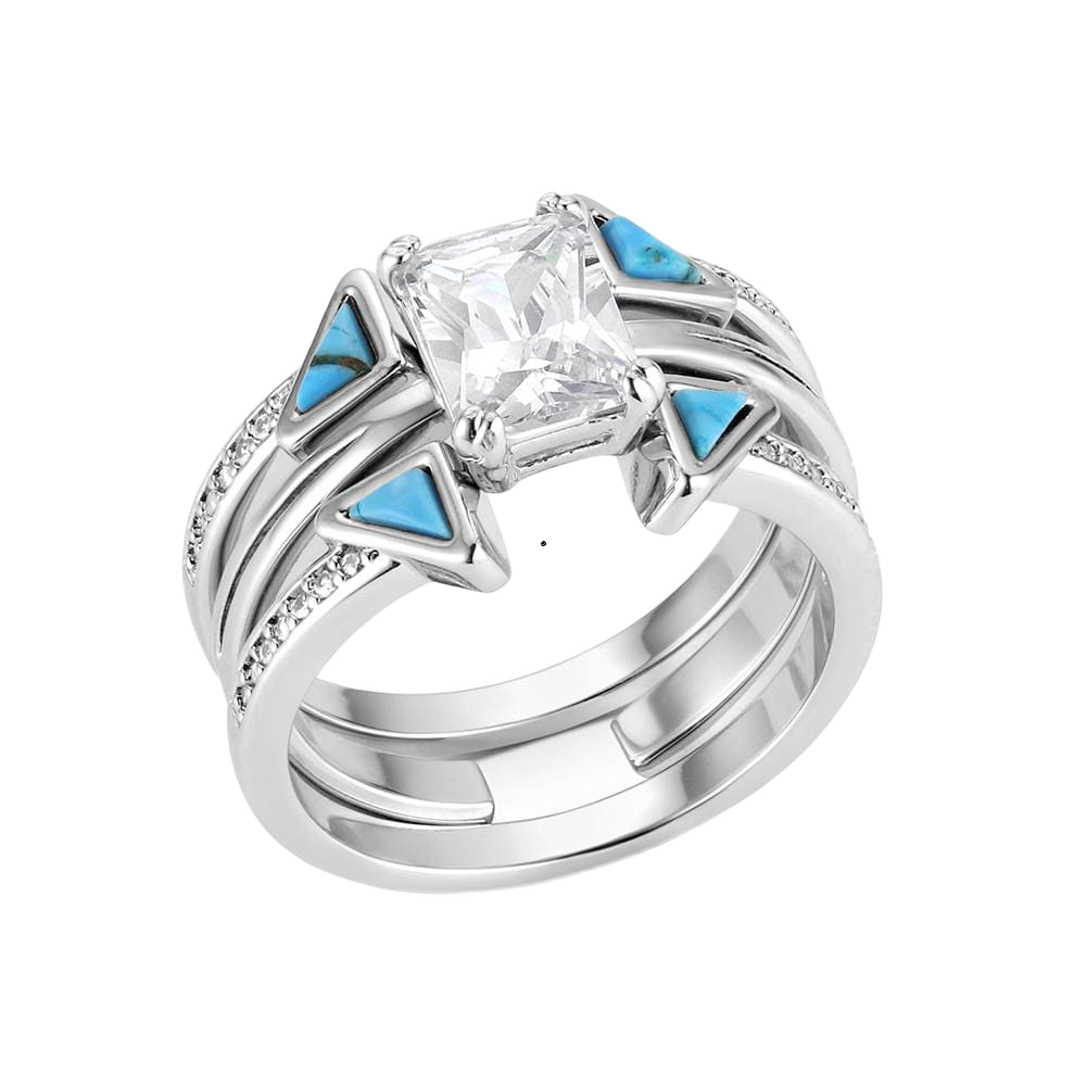 Montana Silversmiths Montana Silversmiths Skyline Stack Ring Set - $94.99 at Bass Pro Shops