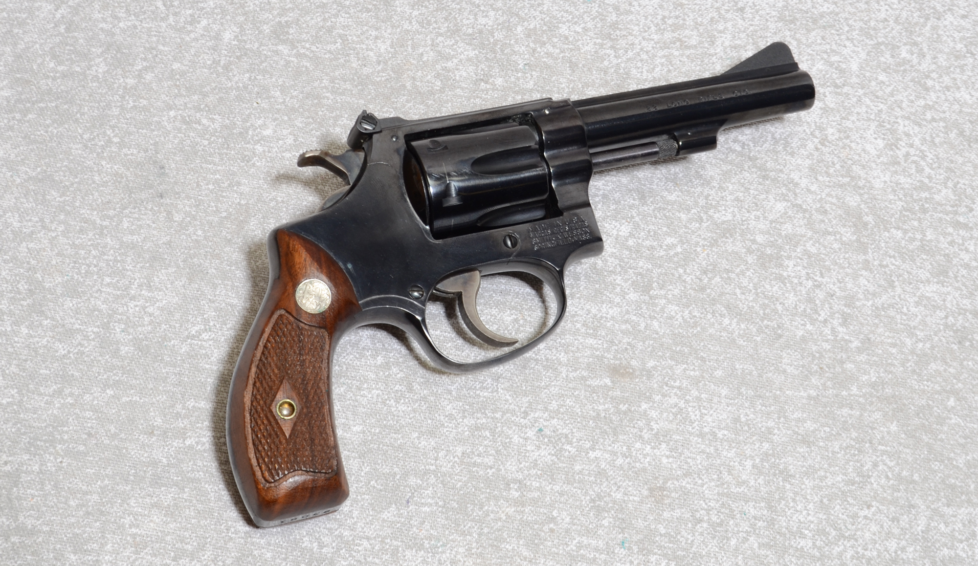 Smith &Wesson 34-1 (Flat Latch) Revolver, .22 Long Rifle, 4″ Barrel - Smith & Wesson