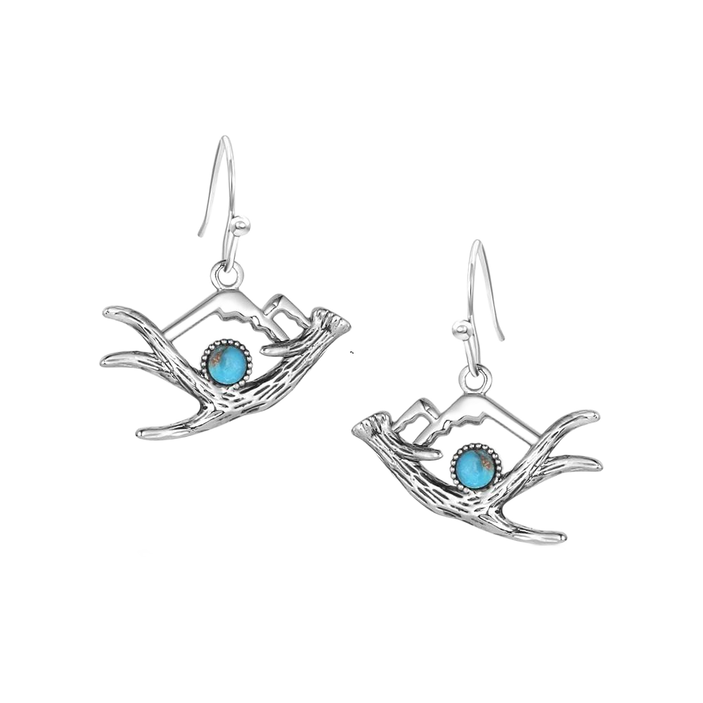 Montana Silversmiths Montana Silversmiths Highline Trail Turquoise Earrings - $74.99 at Bass Pro Shops
