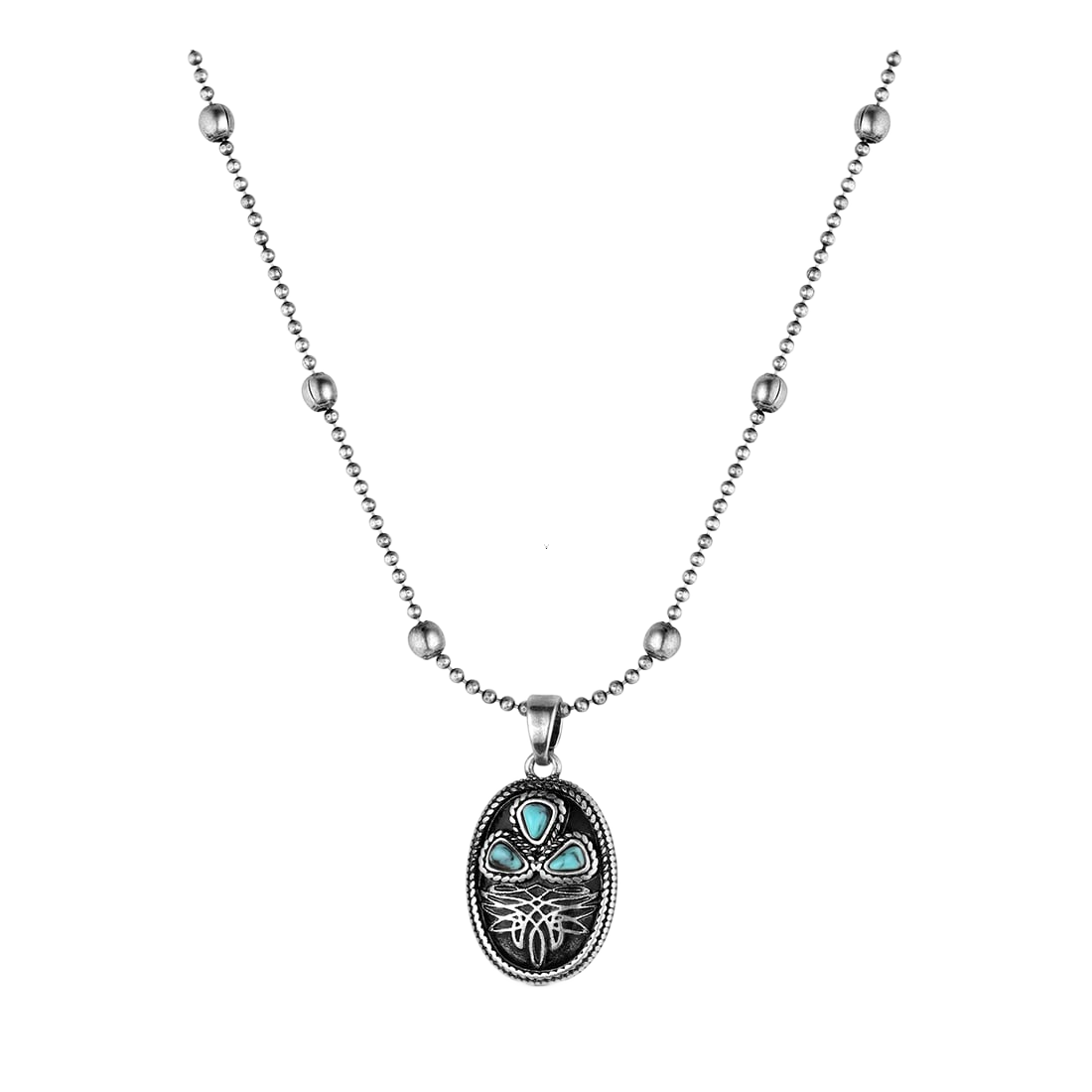Montana Silversmiths Boot Stitch Turquoise Necklace