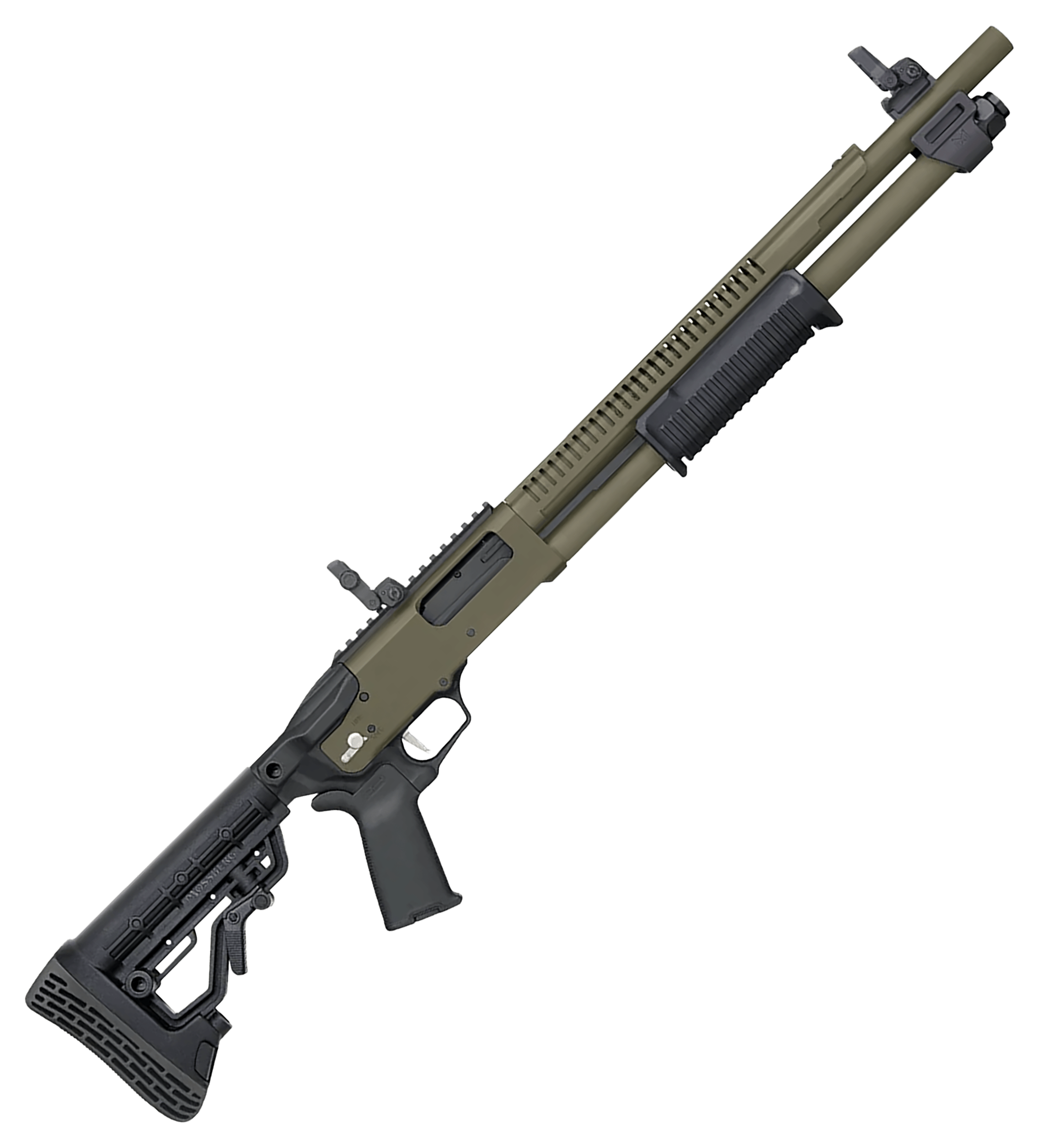 Mossberg 590R Cerakote PumpAction Shotgun  Olive Drab Green Cerakote