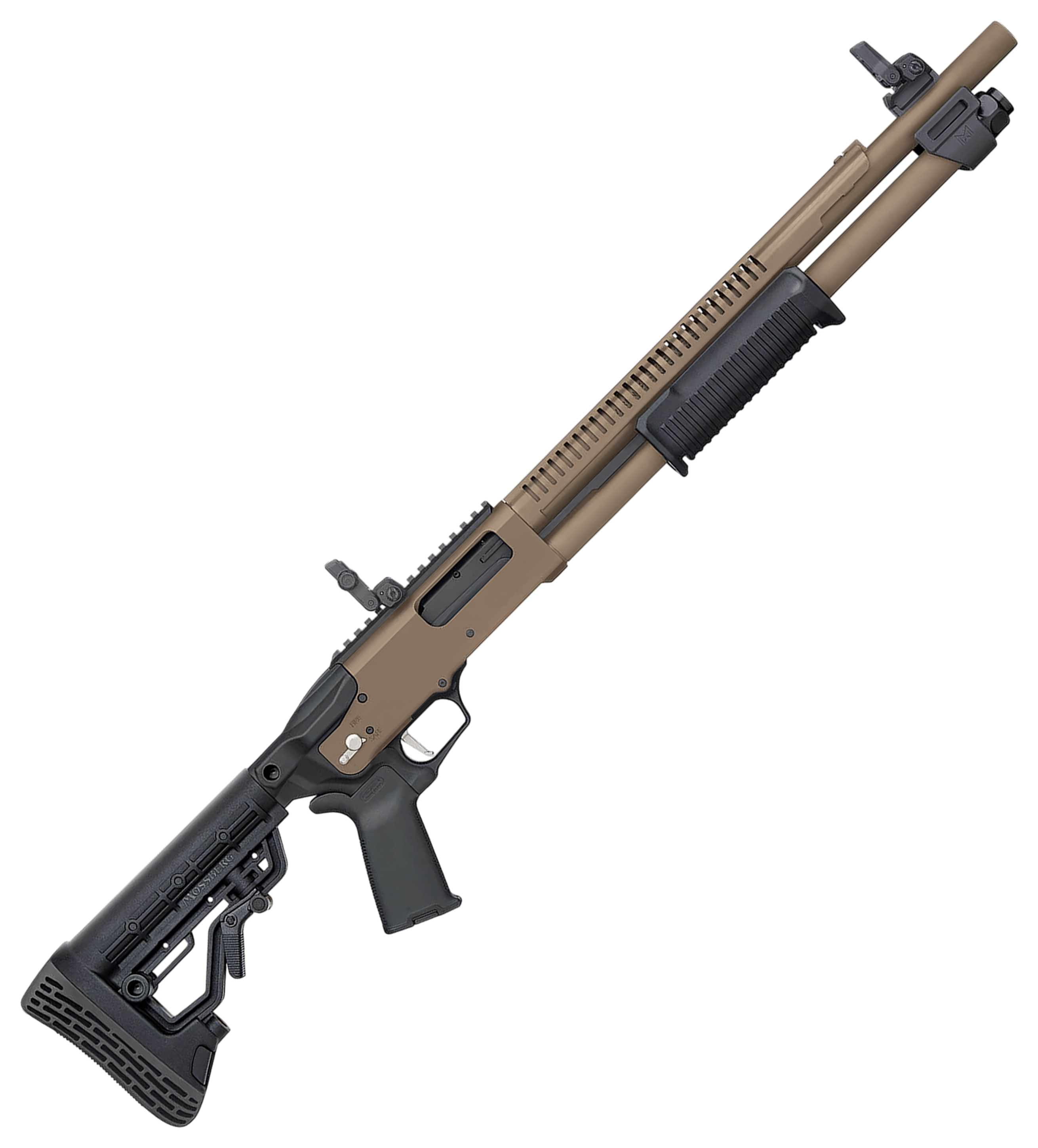 Image of Mossberg 590R Cerakote Pump-Action Shotgun - Flat Dark Earth Cerakote
