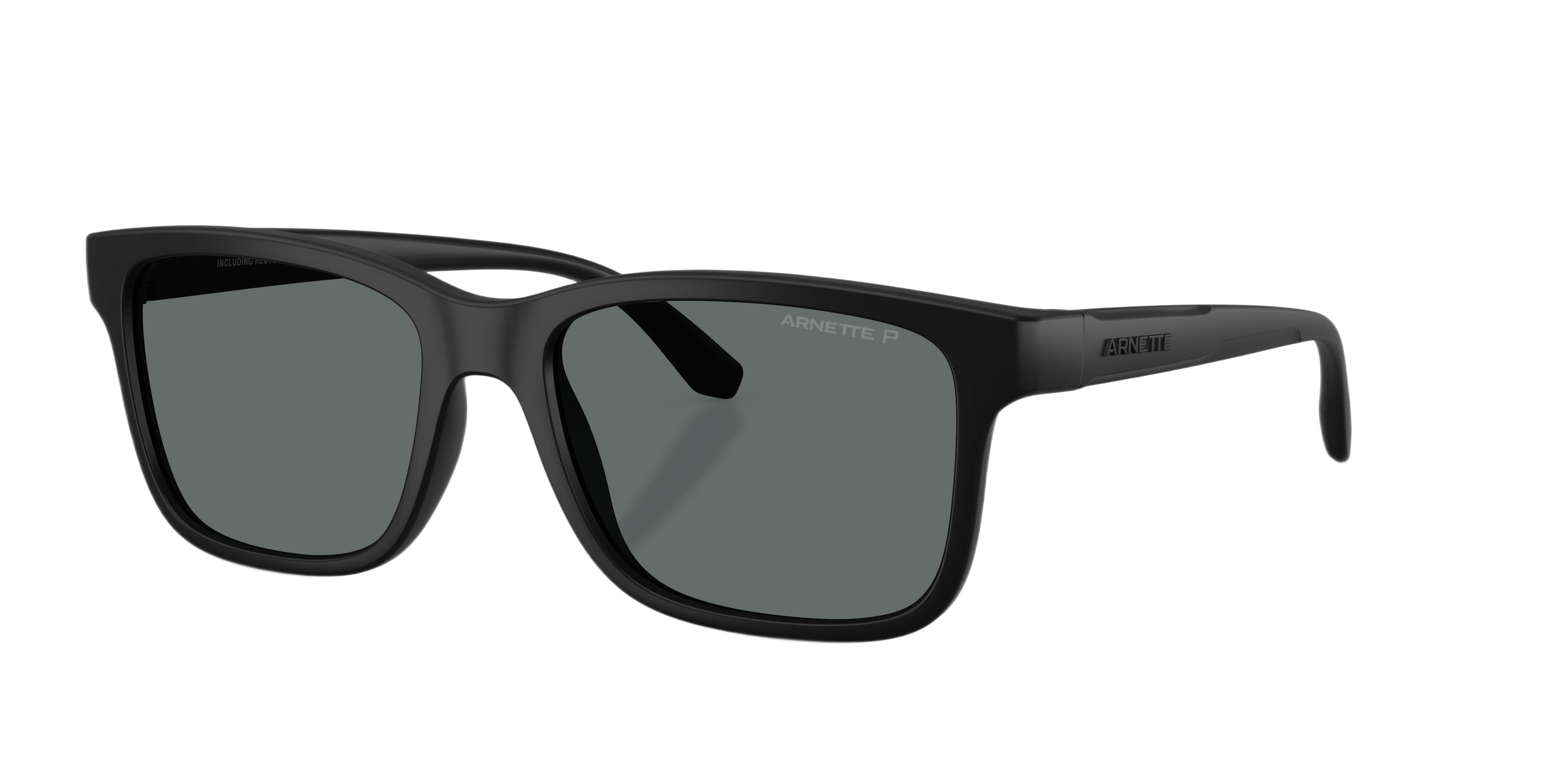 Image of Arnette AN4378 Polarized Sunglasses - Matte Recycled Black/Dark Gray - XX-Large