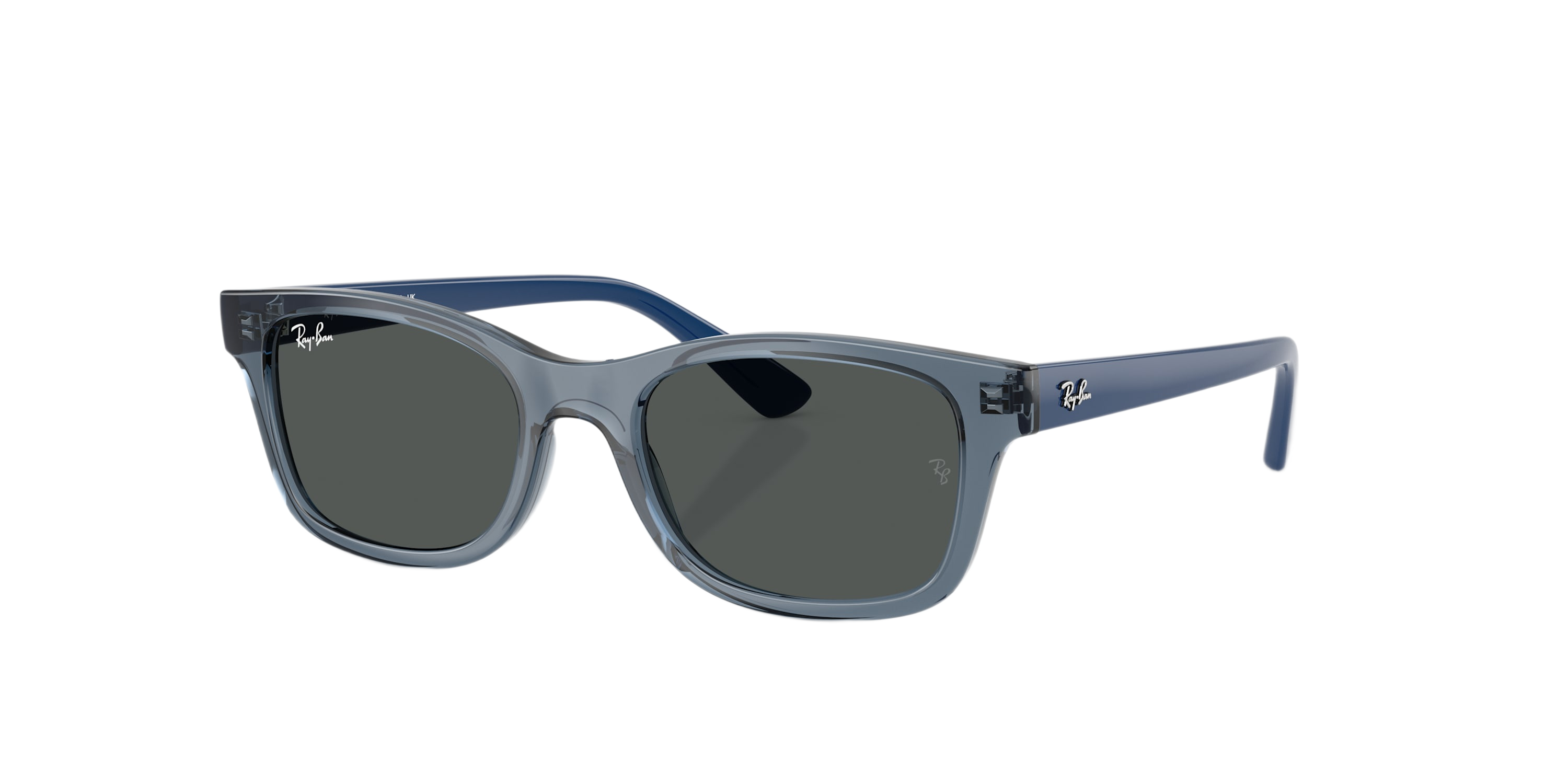 Image of Ray-Ban RB9086S Kids Classic Sunglasses - Transparent Blue/Dark Gray
