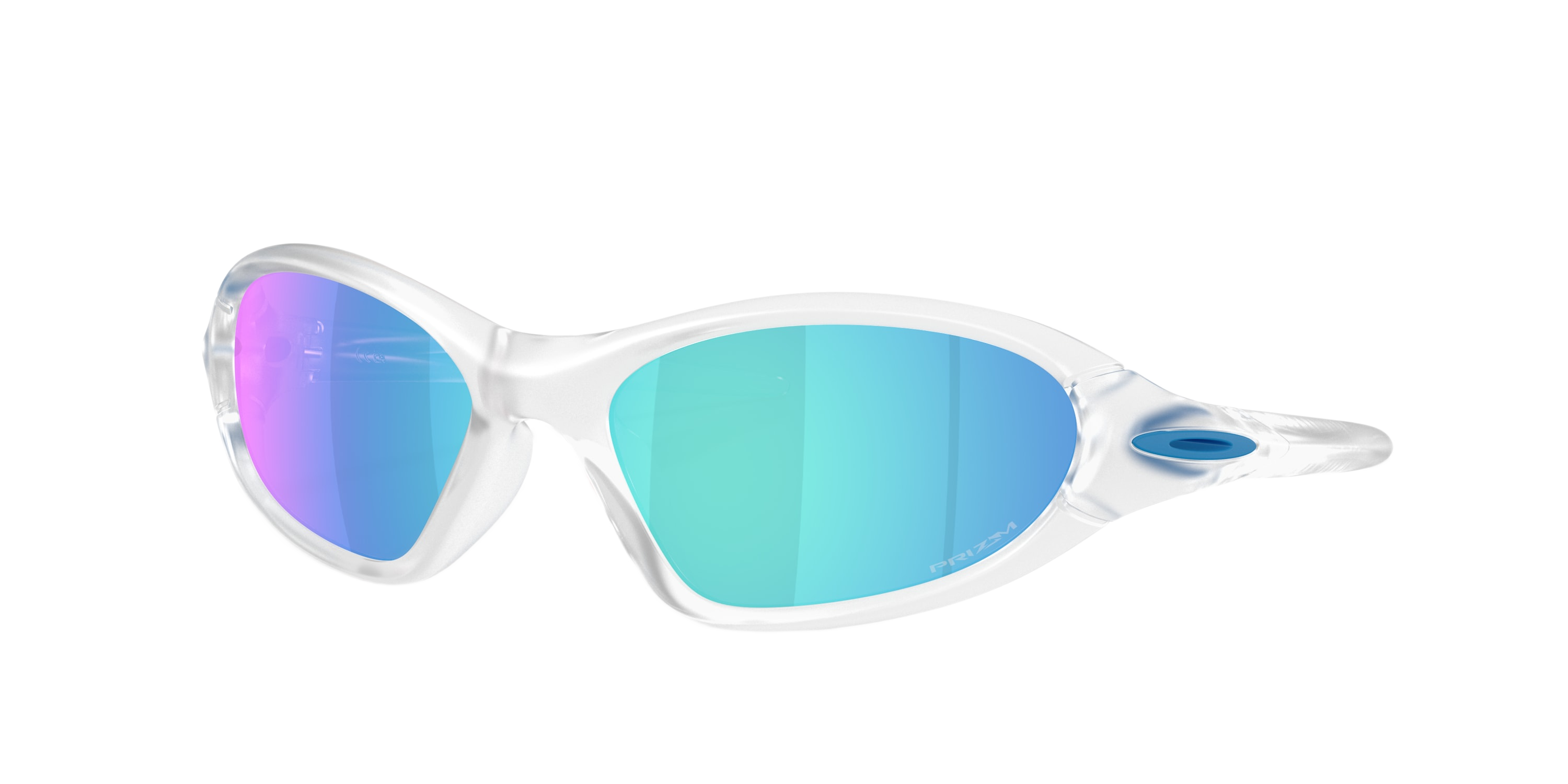 Image of Oakley Portal Jacket OO9536 Prizm Sunglasses - Matte Clear/Prizm Sapphire Mirror